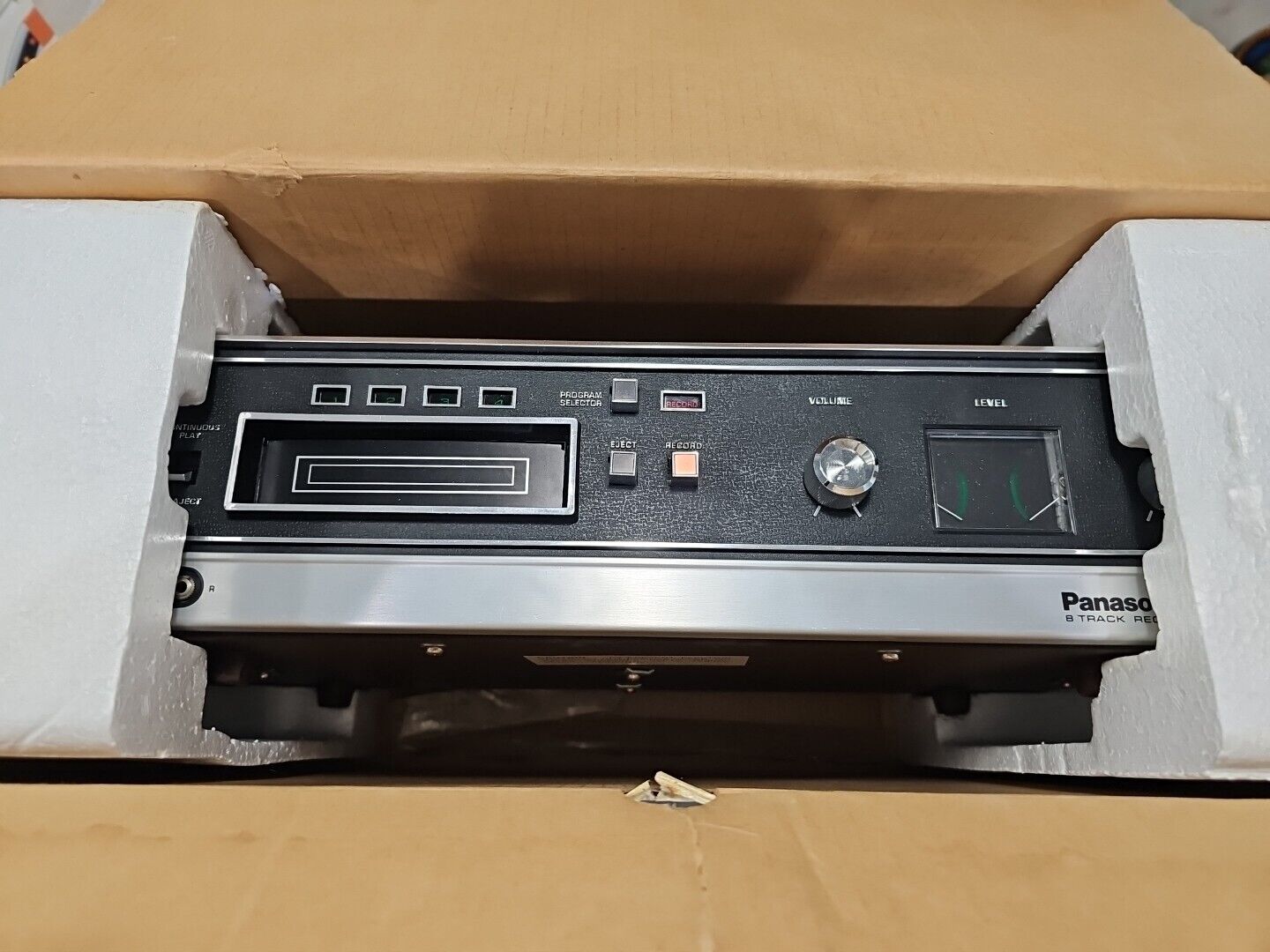 Vintage Panasonic RS-806US 8-Track Tape Deck Player & Recorder With Original Box