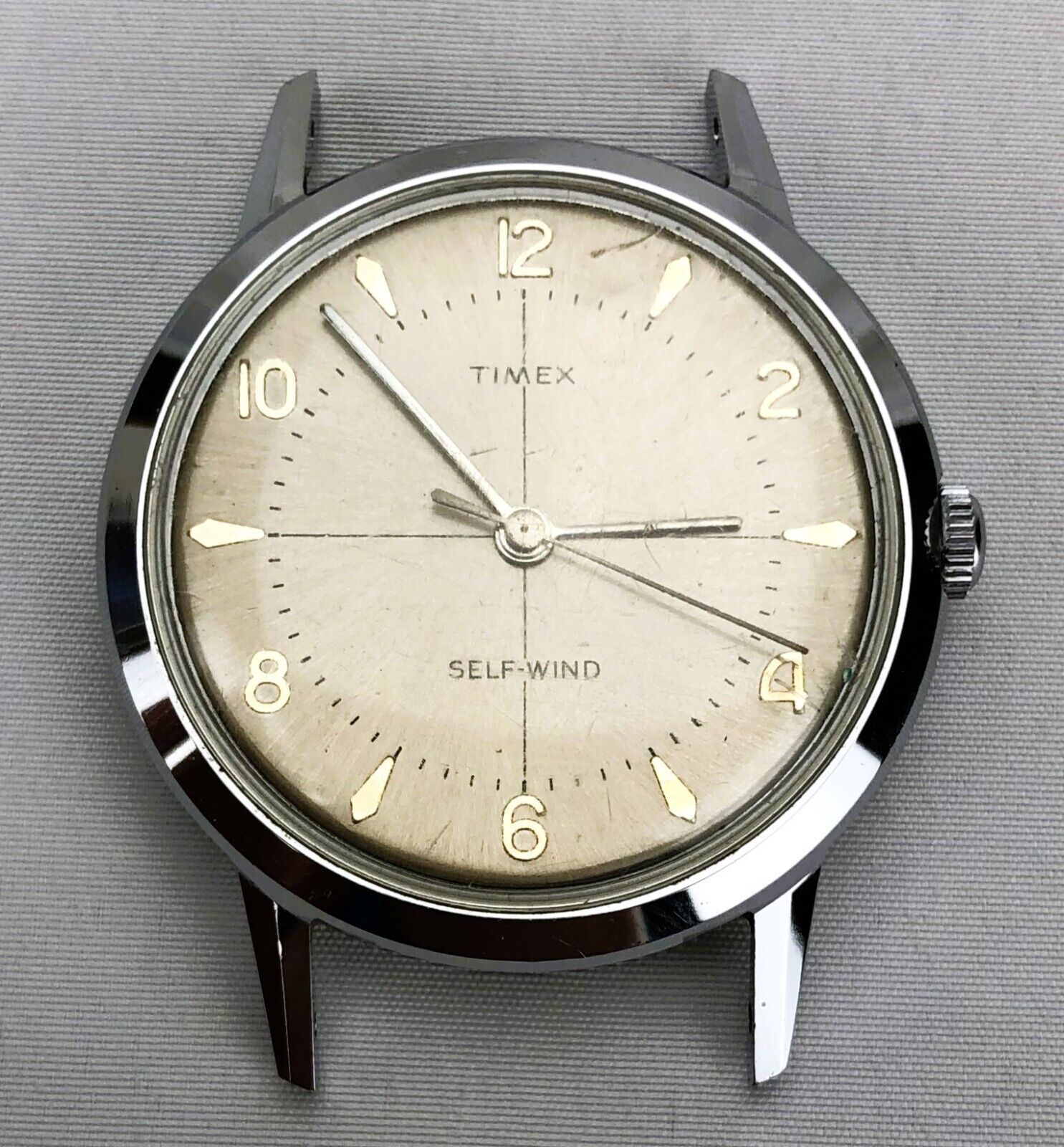 Vintage 1960\'s Timex Viscount Self-Wind Men\'s Watch Crosshair Dial