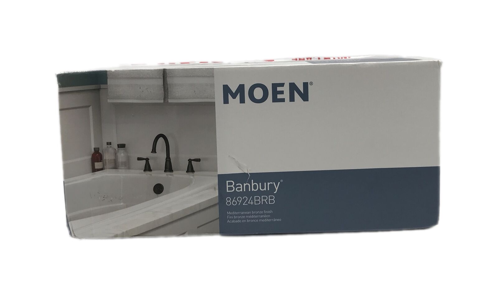 MOEN Banbury 2-Handle Deck-Mount Roman Tub Faucet Mediterranean Bronze w/ valve