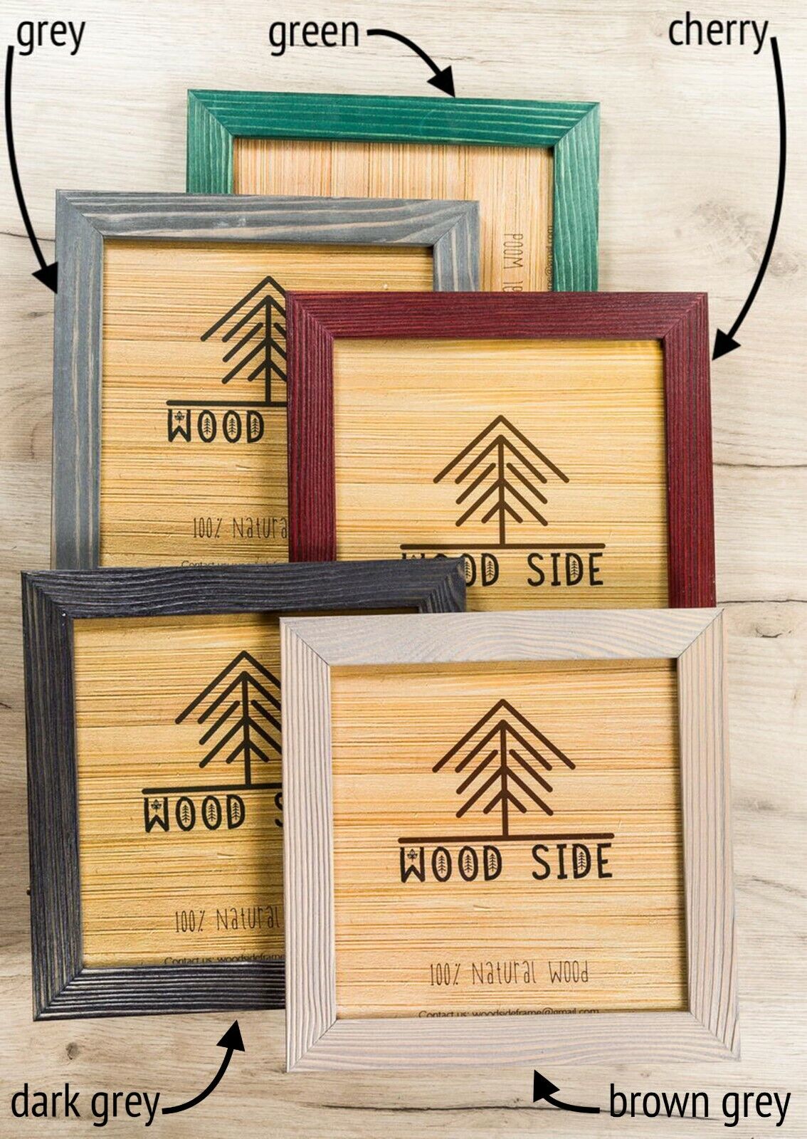 Rustic Wooden Picture Frames - Natural Solid Distressed Wood - Wall/ Tabletop
