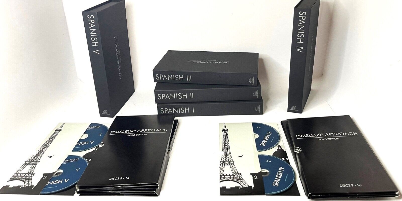 Pimsleur Spanish Language Level 1-5 Gold Edition Total 150 Lessons Audio Course