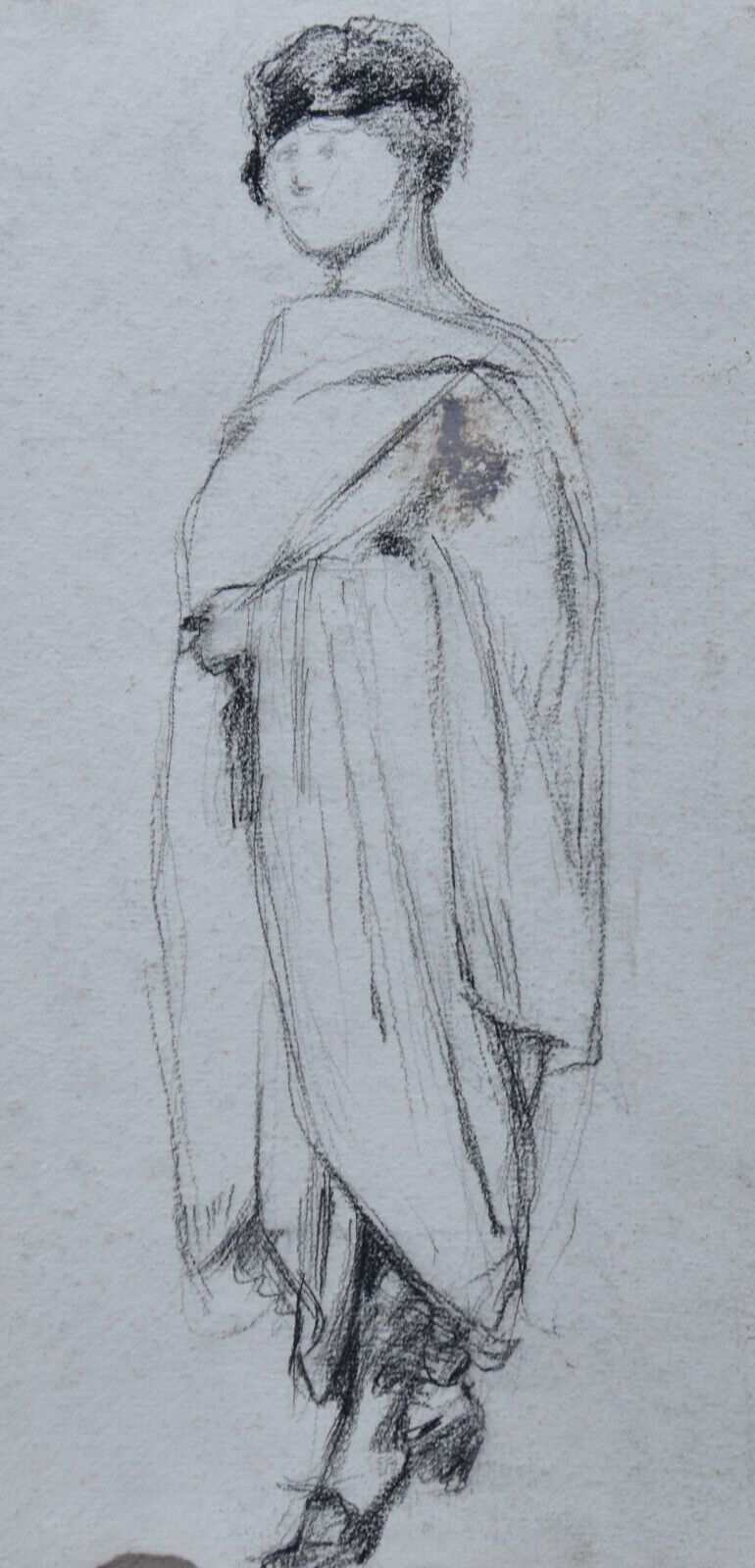 Pierre Henri Vaillant (1878-1939) (05) - charcoal - female portrait