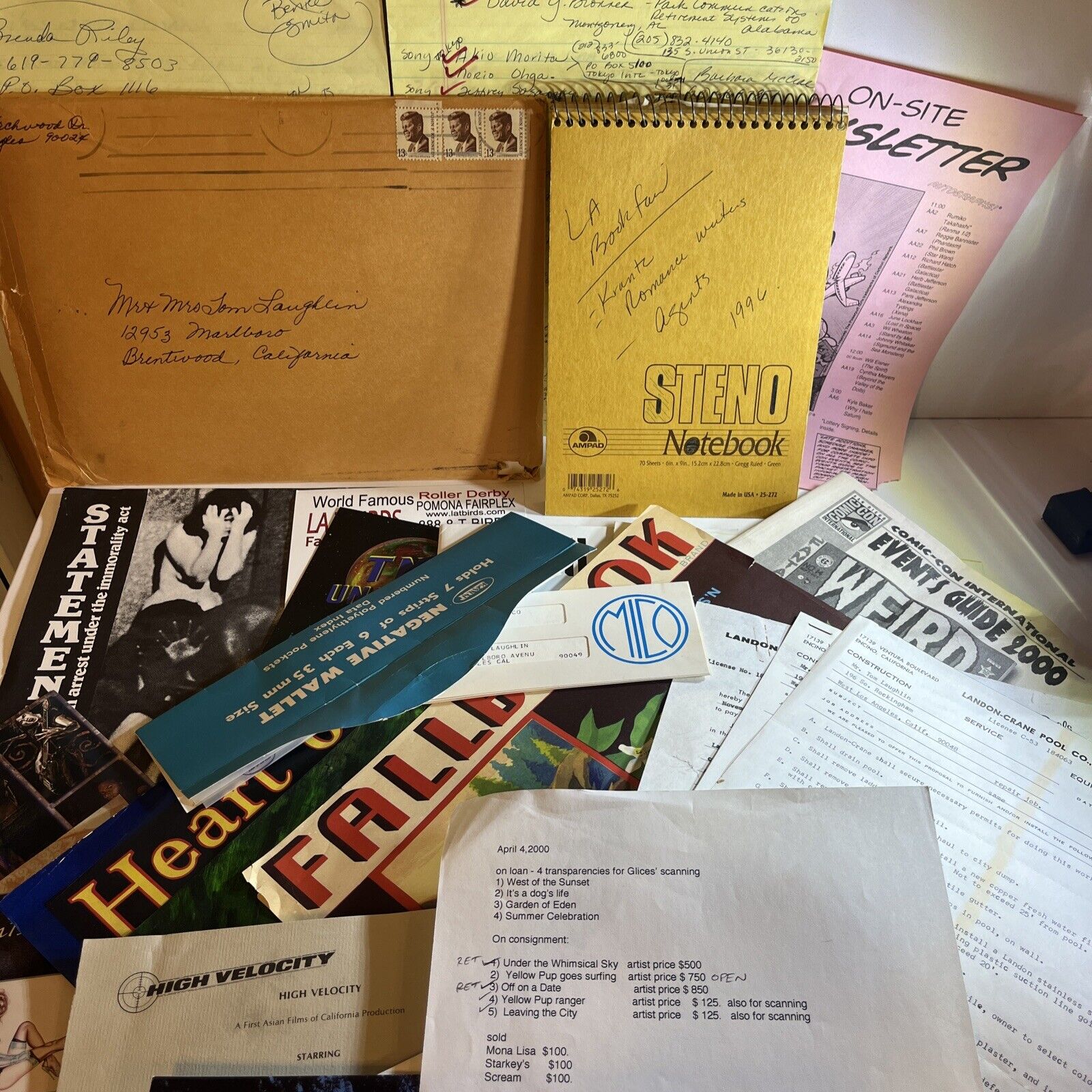 Billy Jack / Tom Laughlin Miscellaneous Documents Papers- Super Fan Alert