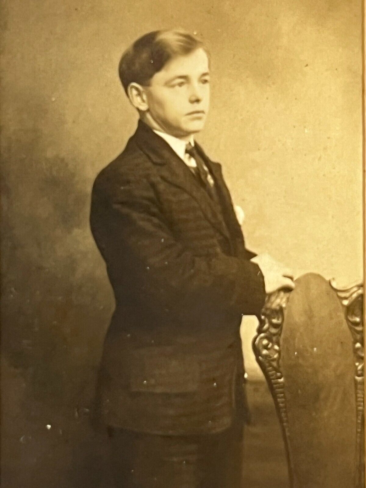 Edgemont Maryland Cabinet Photo Guy L. Ridge Young Man ID\'d Harrisburg 1905