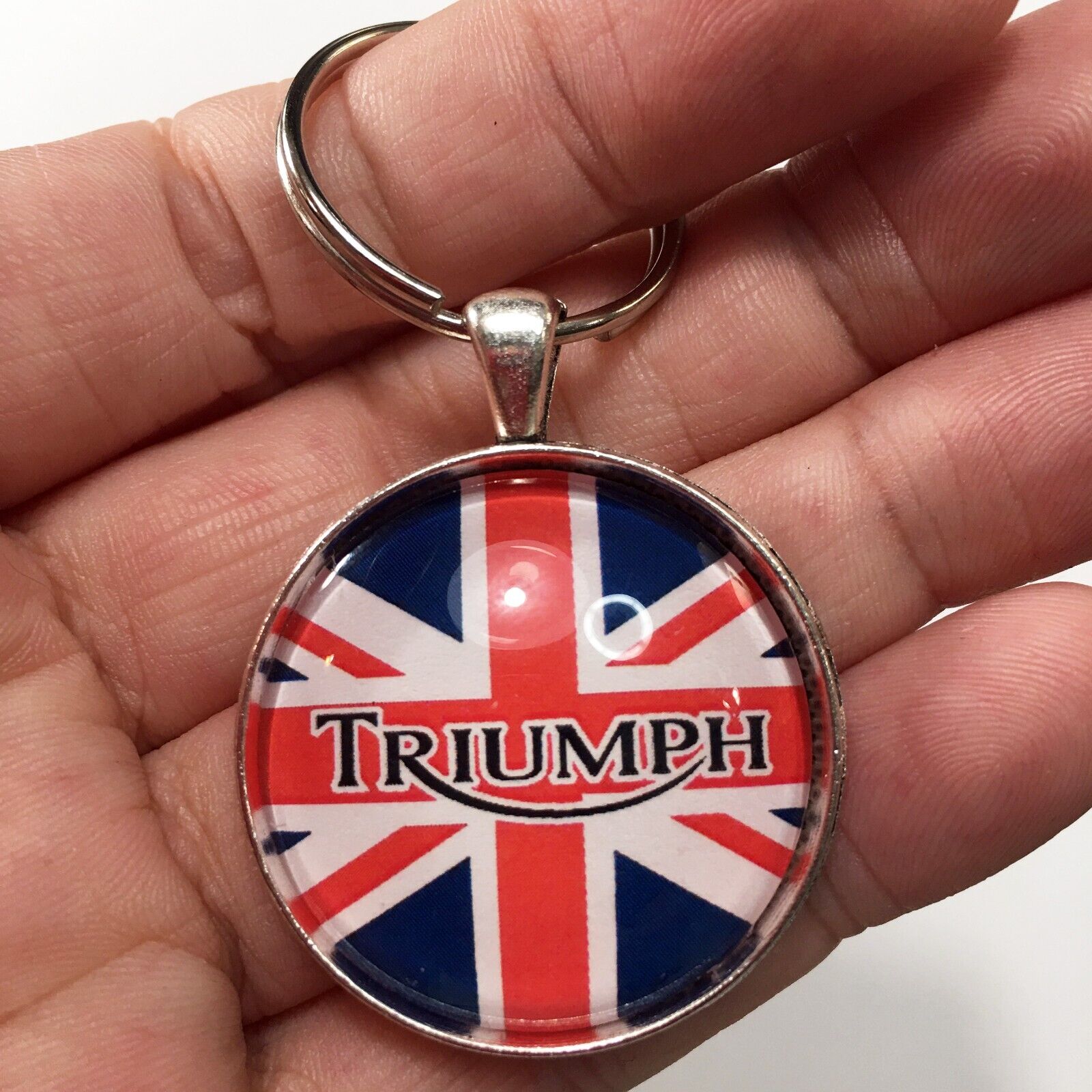 Triumph British Motorcycle Vintage Logo Keychain