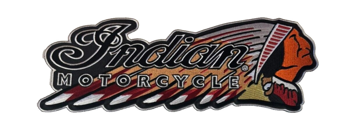 INDIAN MOTORCYCLE LARGE BACK PATCH IRON ON 11 INCH