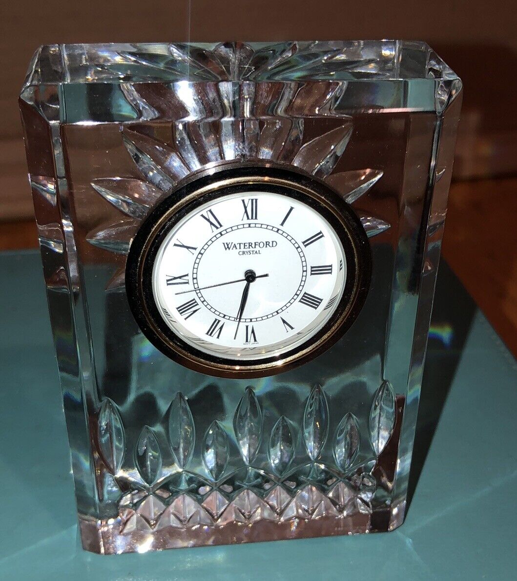 Vintage Waterford crystal clock 4 inches tall￼