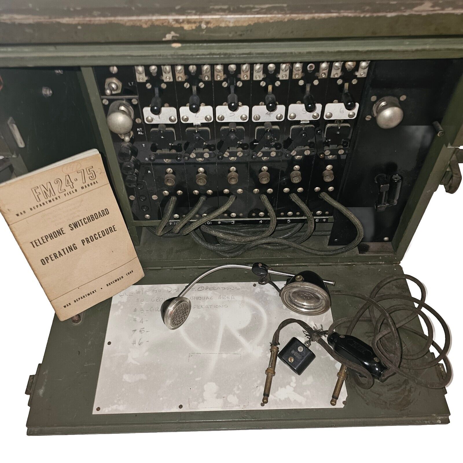 U.S. ARMY Signal Corps Switchboard BD-71  Leich Electric Company 