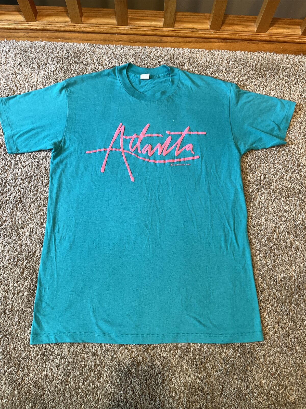 Vintage Rare 1983 Atlanta Georgia Tshirt Size XL Qualitees Retro