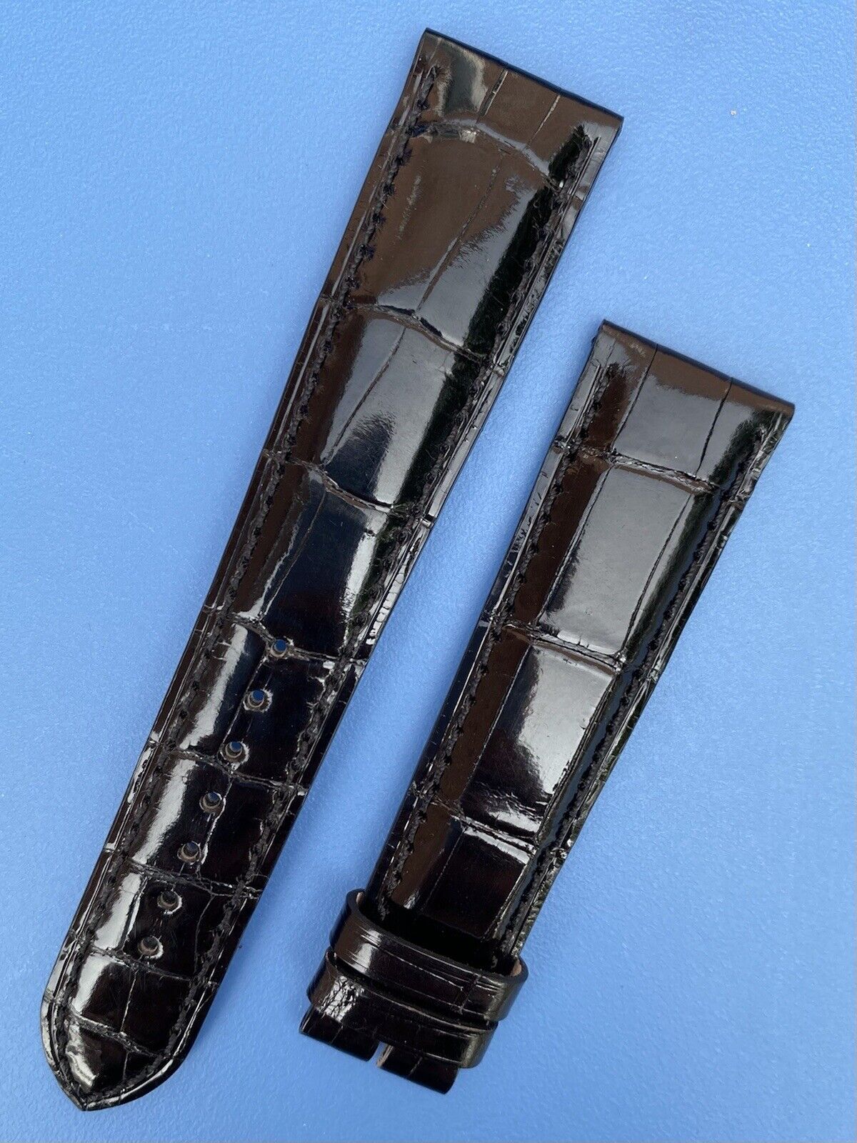 Original Zenith Handmade Black Alligator Leather Watch Strap 19-490xl