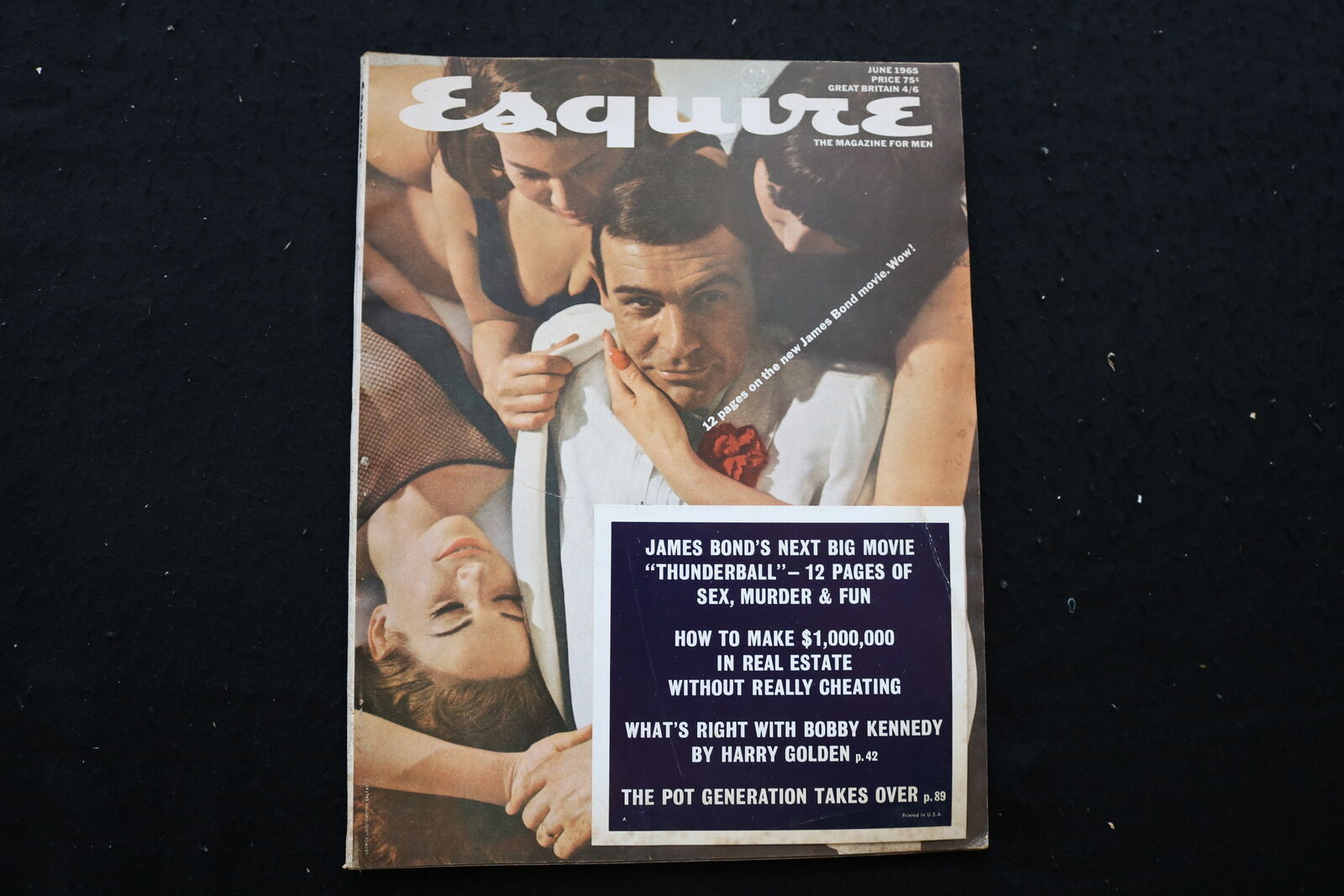 1965 JUNE ESQUIRE MAGAZINE - JAMES BOND THUNDERBALL COVER - E 10093