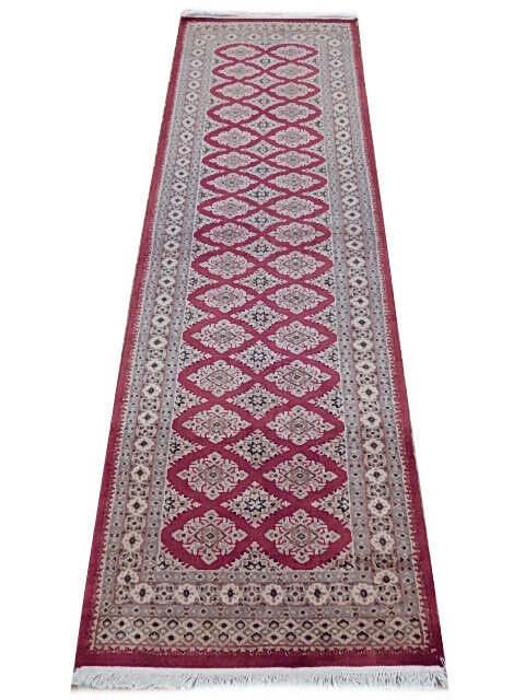 Genuine Handmade Red kitchen carpet runner Bokara 2\' 8\'\' x 8\' 4\'\' Silken Rug
