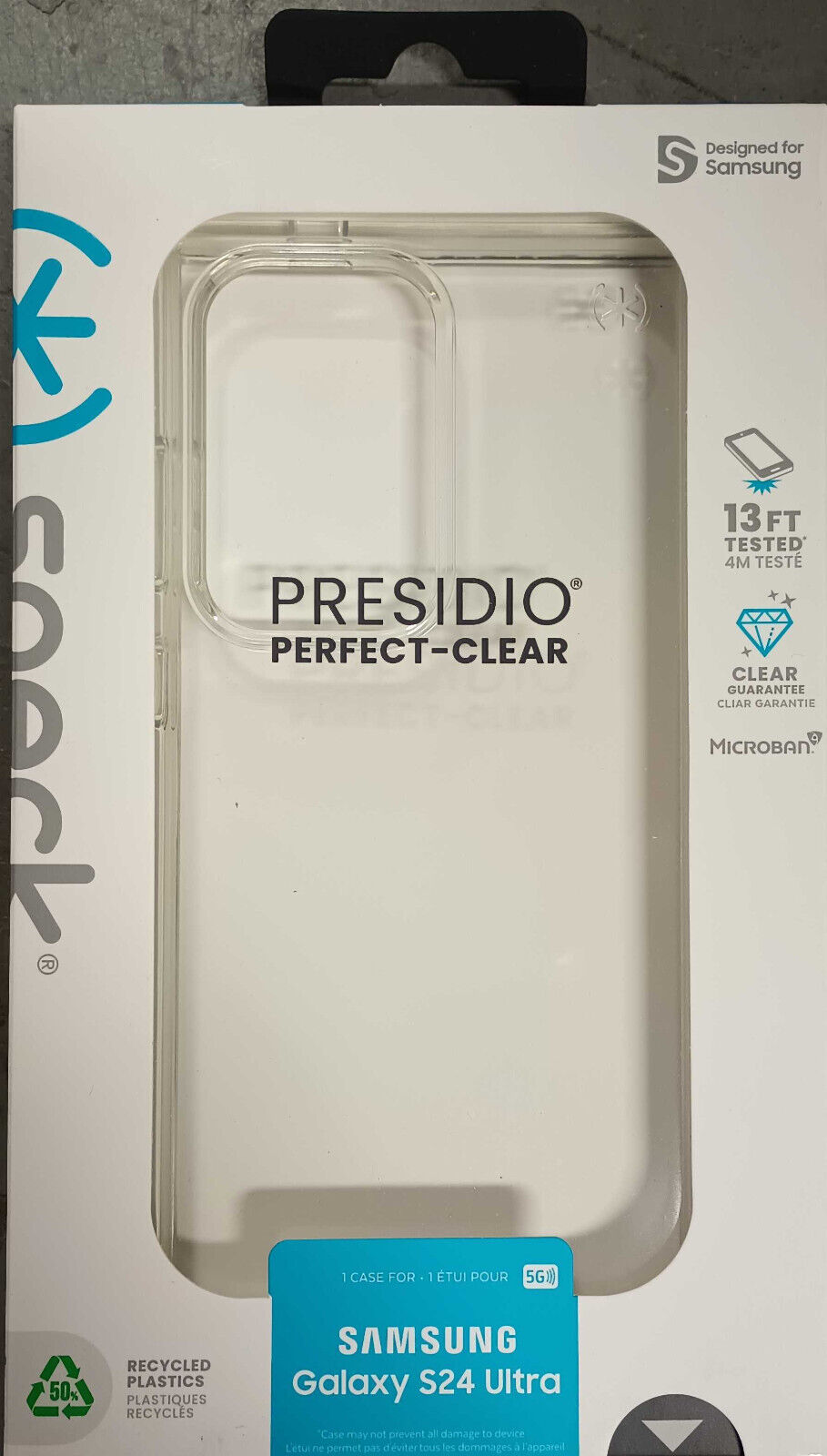 Speck Presidio Perfect Clear Case For Samsung Galaxy S24 Ultra - Clear