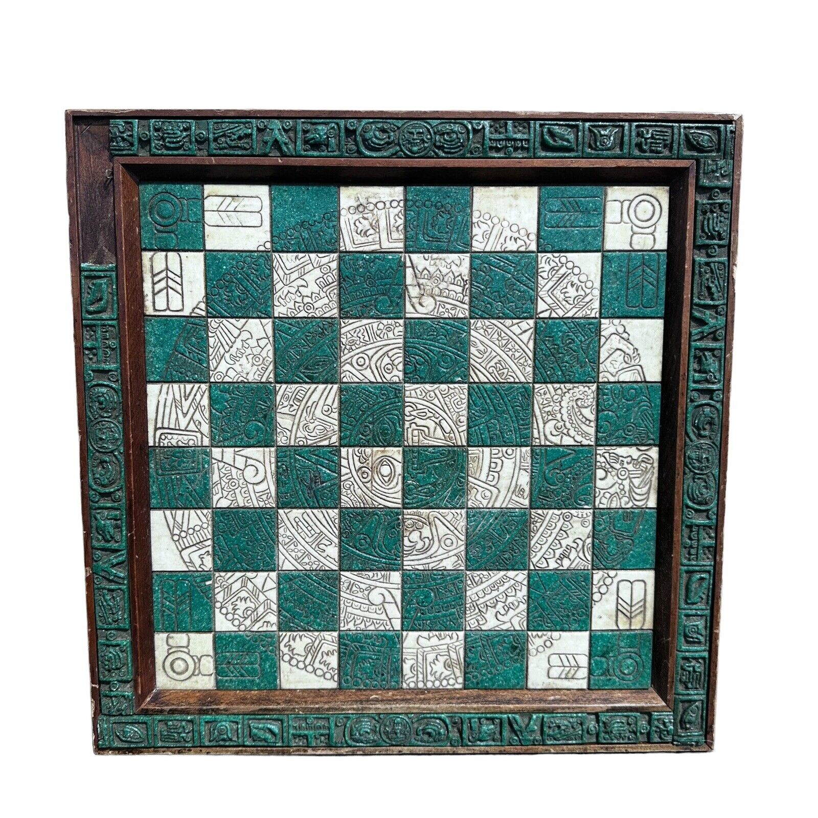 VTG Mayan Indians Spanish Conquistador Mexican Chess “Chess Board Only”