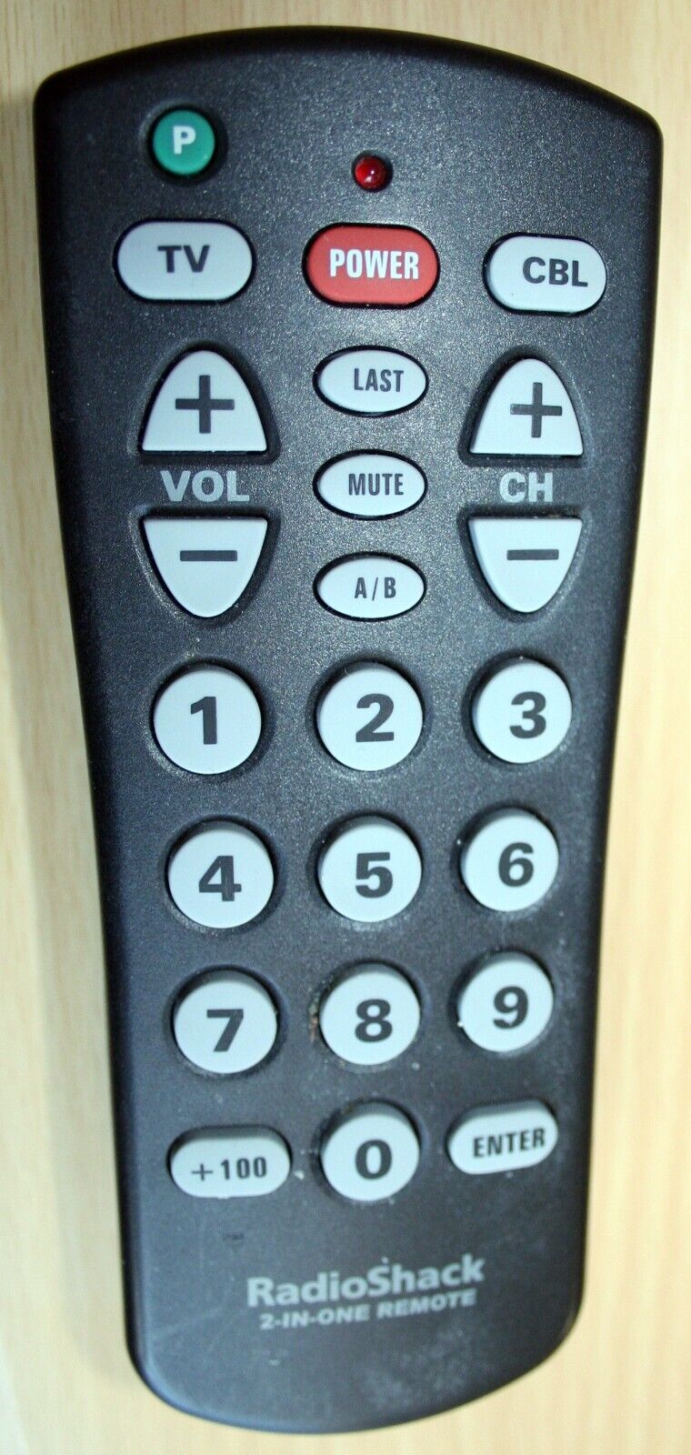 Radio Shack  Universal Remote 2-IN-ONE Control 15-1989 With Manual Big Buttons