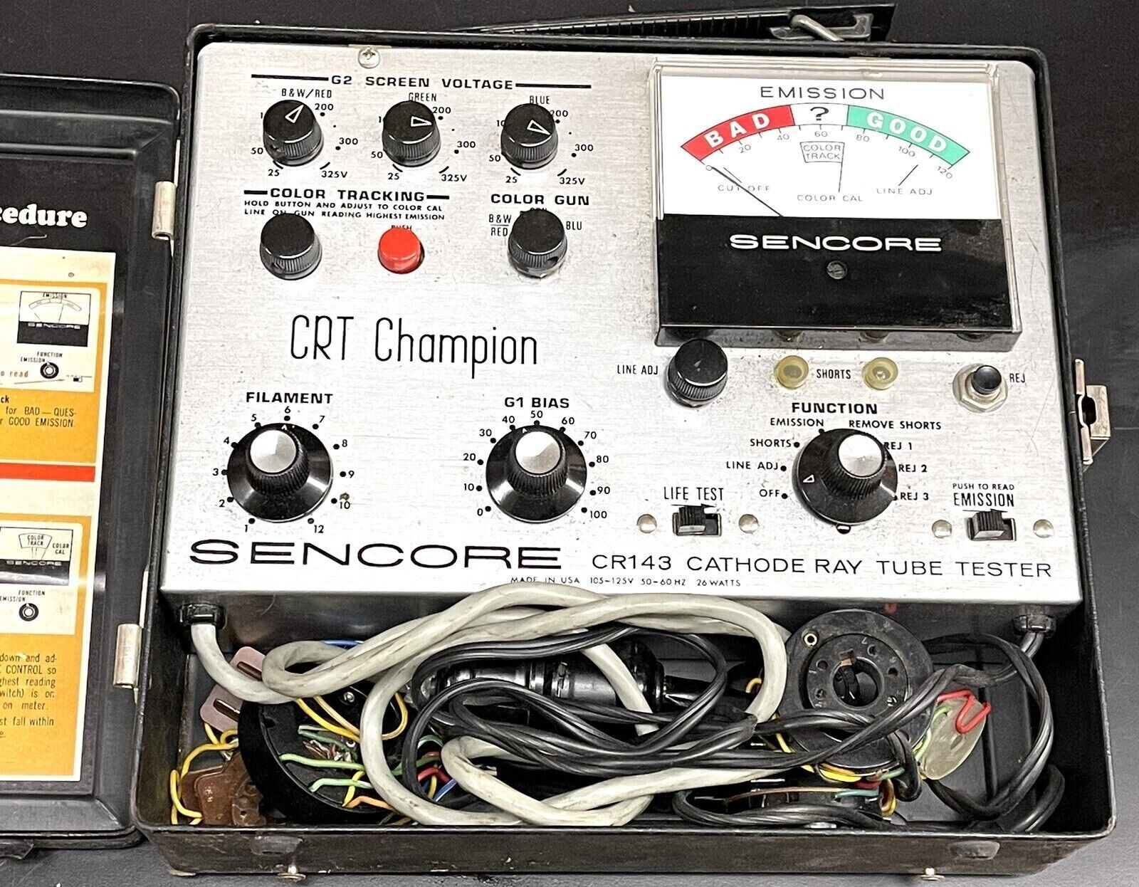 Sencore CRT Champion CR143 Cathode Ray Tube Tester