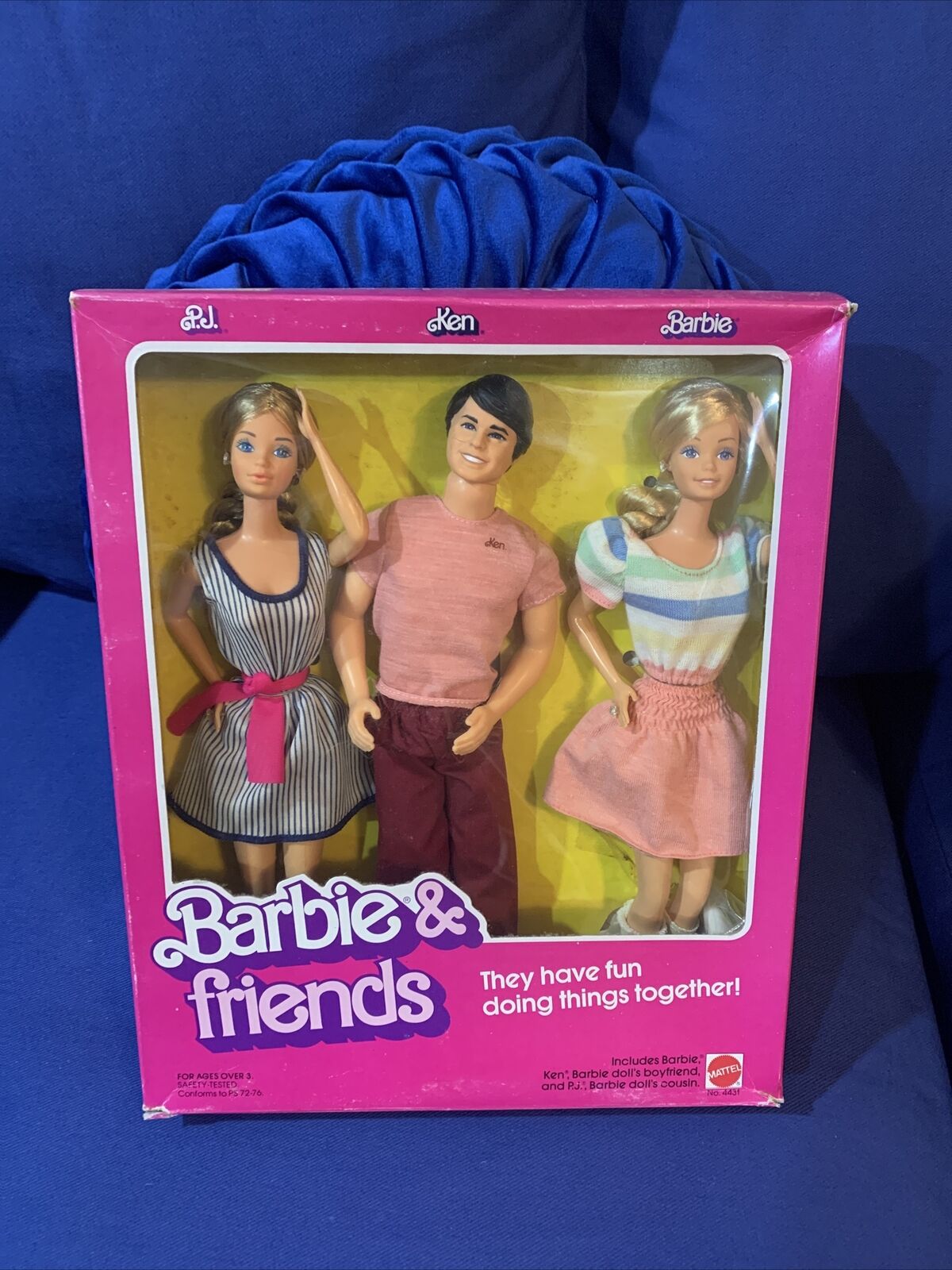 1982 Mattel Barbie & Friends Barbie Ken & PJ Dolls #4431 NRFB #FX6 RARE