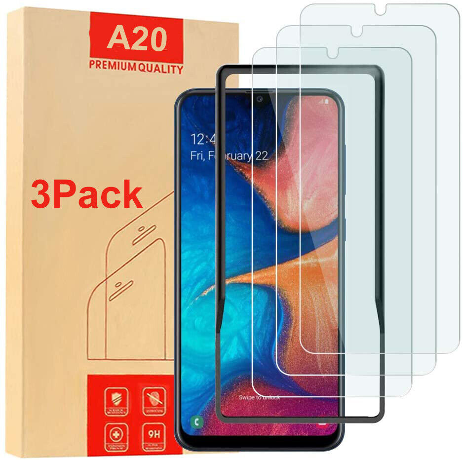 3-Pack Tempered Glass Premium Screen Protector For Samsung Galaxy A20 A30 A50