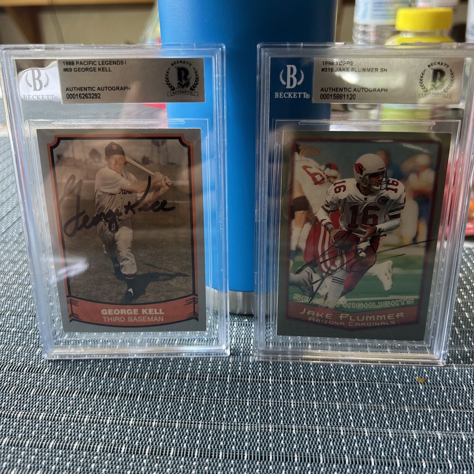 Two Autographed Cards 1998 Gorge Kell And 1999 Jake Plummer Topps 