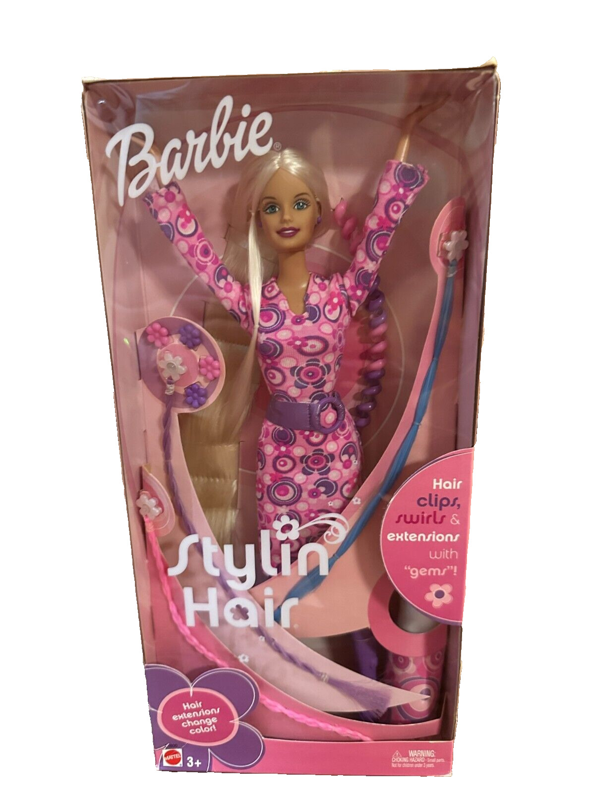 VERY RARE 2002 Stylin Hair Barbie Doll-New in Box