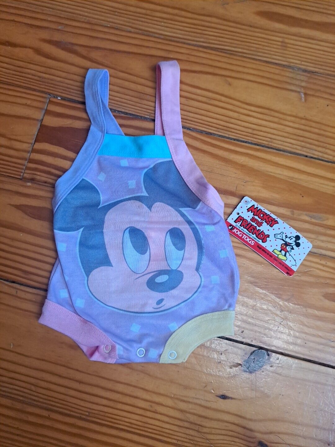 Vintage Baby Mickey & Co One Peice 6 Months NWT 90s 80s Disney