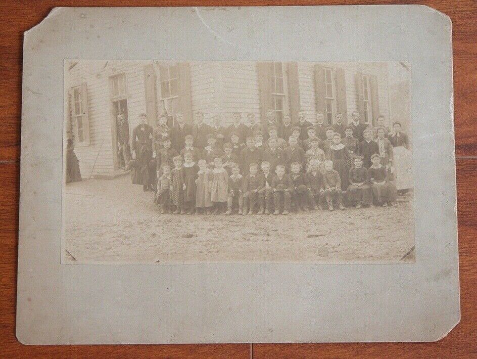 Orig 1890s Photograph Independence School Ohio Victorian Era Effie Dugan Teacher