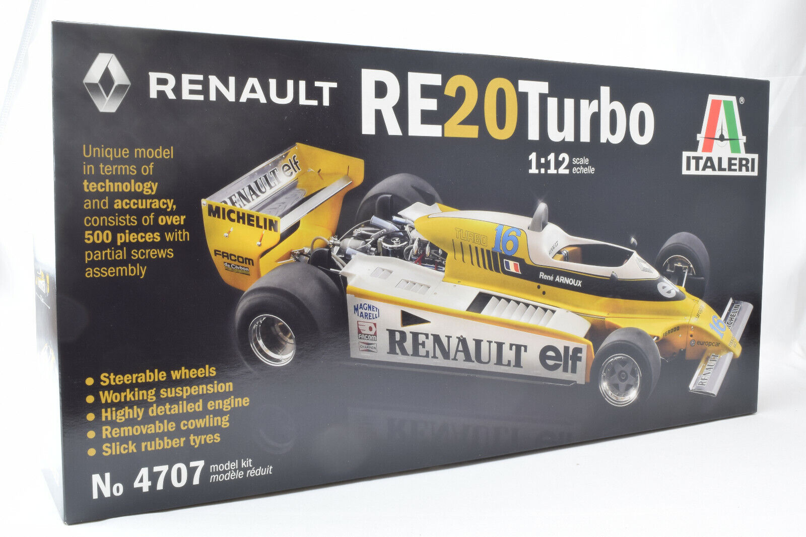 Italeri Renault RE20 Turbo 1/12 Formula 1 F1 Plastic Model Car Kit 4707