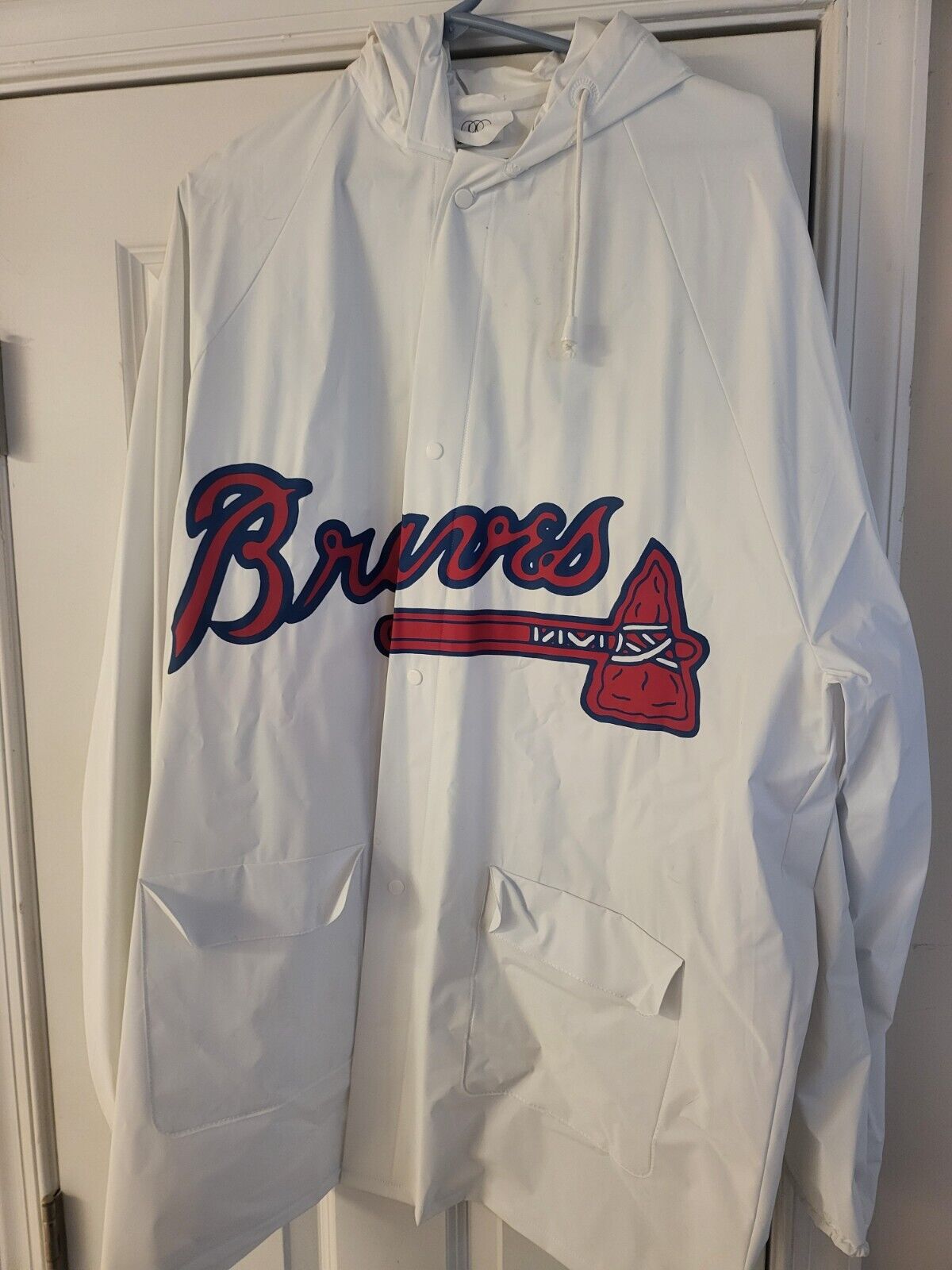 Vintage Richmond Braves Light Rain Jacket, White, One Size