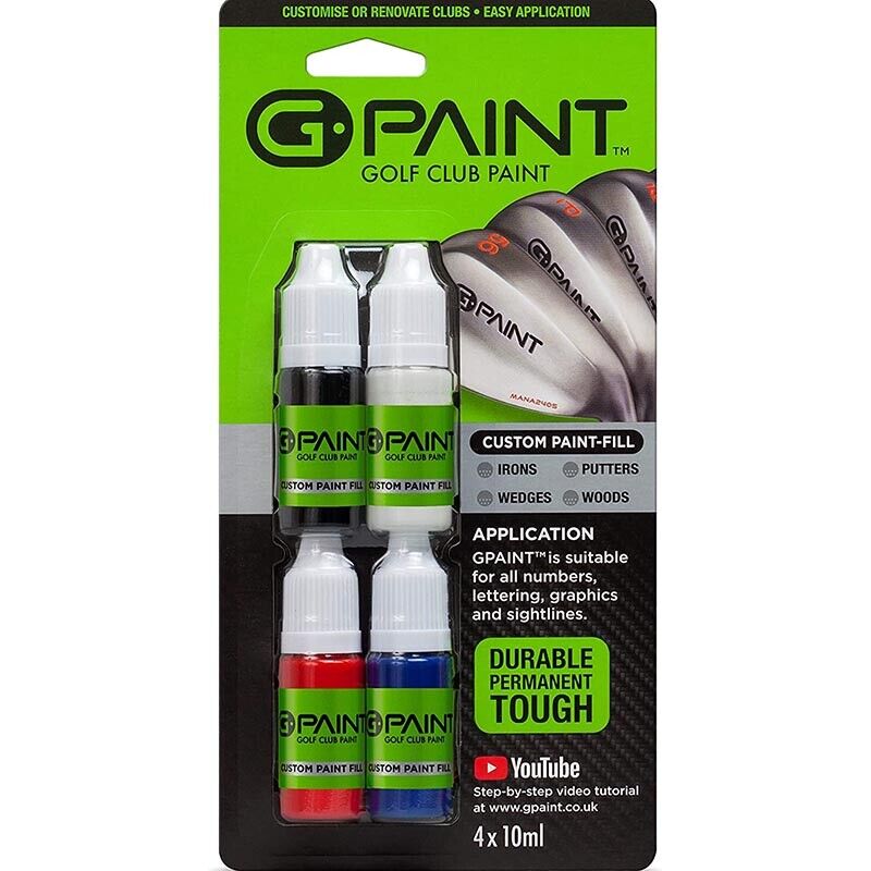 G-Paint Golf Club Paint -(4 Pack)- Customize Paint Fill or Refurbish Golf Clubs