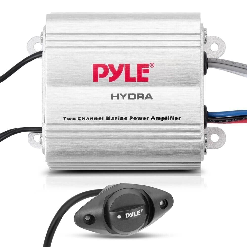Pyle 2 Channel 300W RMS Waterproof iPod/MP3 Marine Power Amplifier - White