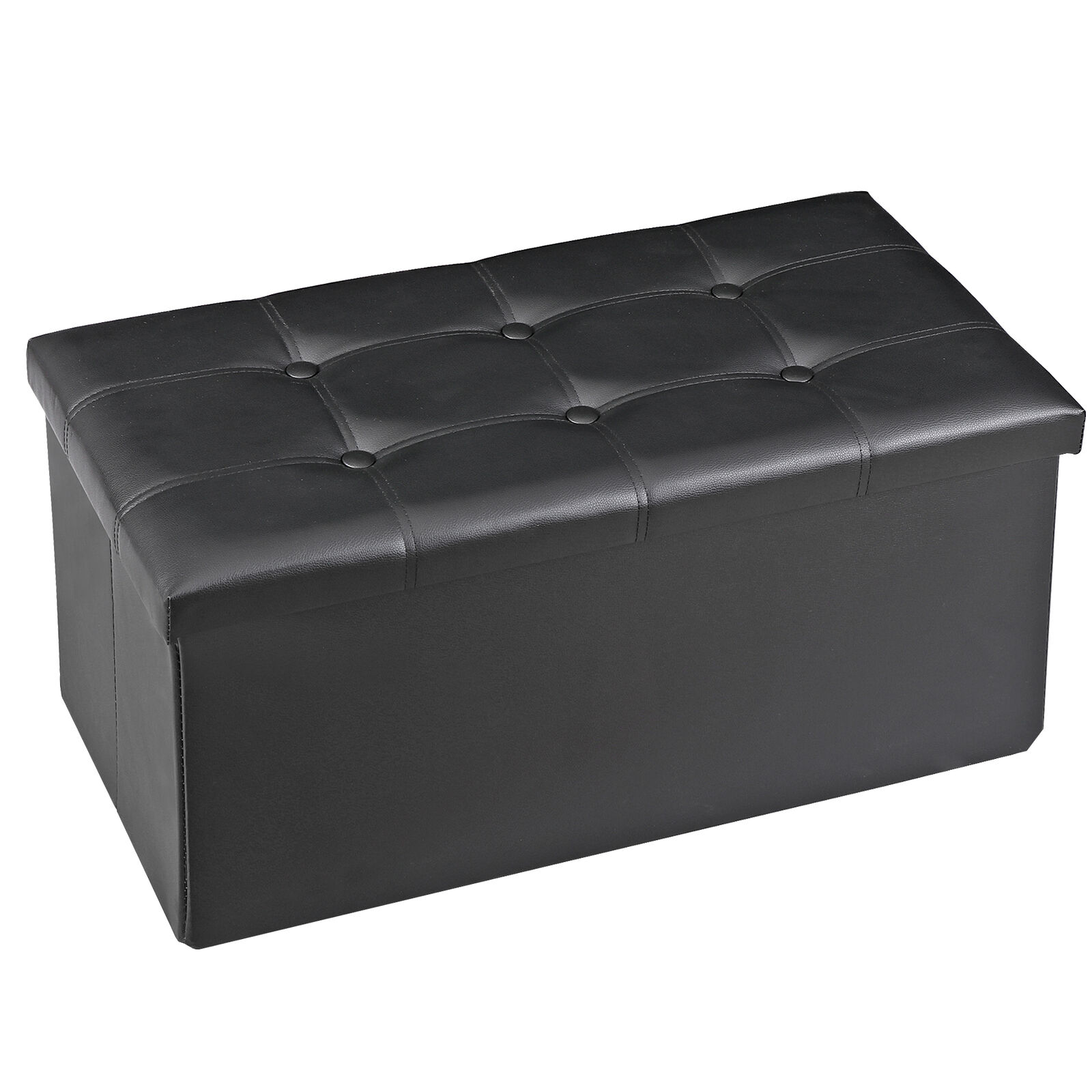 Folding Storage Ottoman Bench Storage Chest Footrest Stool Bench for Living Room