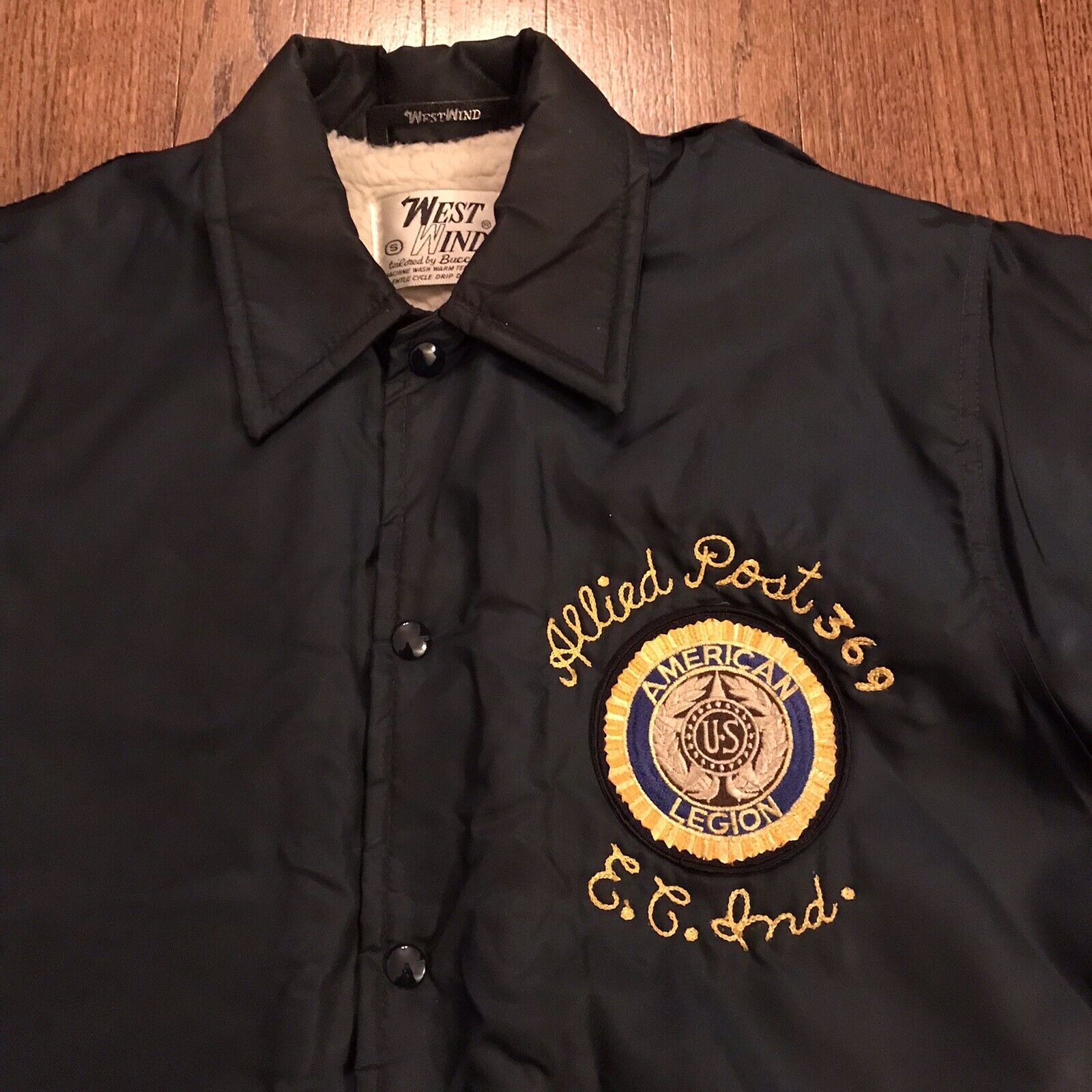 Vintage American Legion Insulated Jacket Size Small 80s VFW 