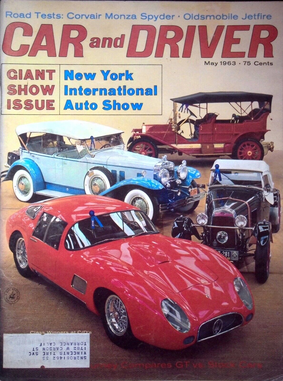 VINTAGE LA BARCHETTA - CAR AND DRIVER MAGAZINE, MAY 1963 VOLUME 8 NUMBER 11