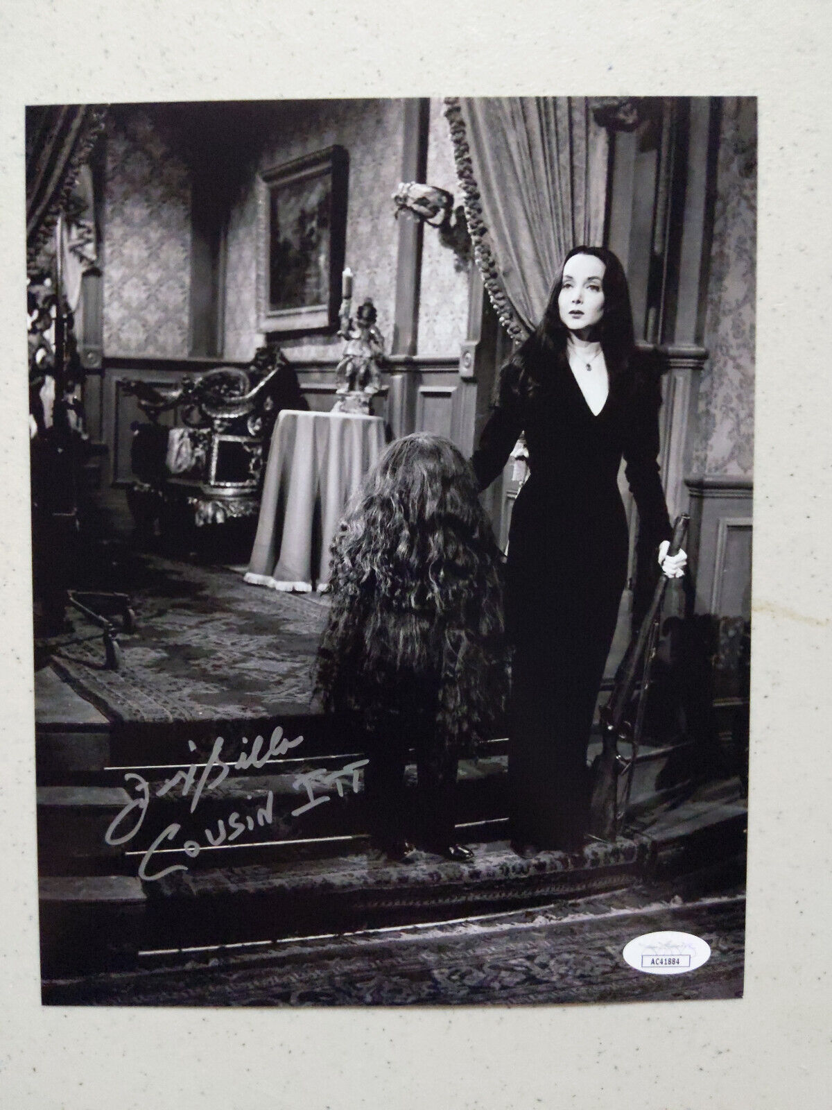 FELIX SILLA Signed 8x10 Photo Cousin Itt Addams Family Autograph JSA BAS B