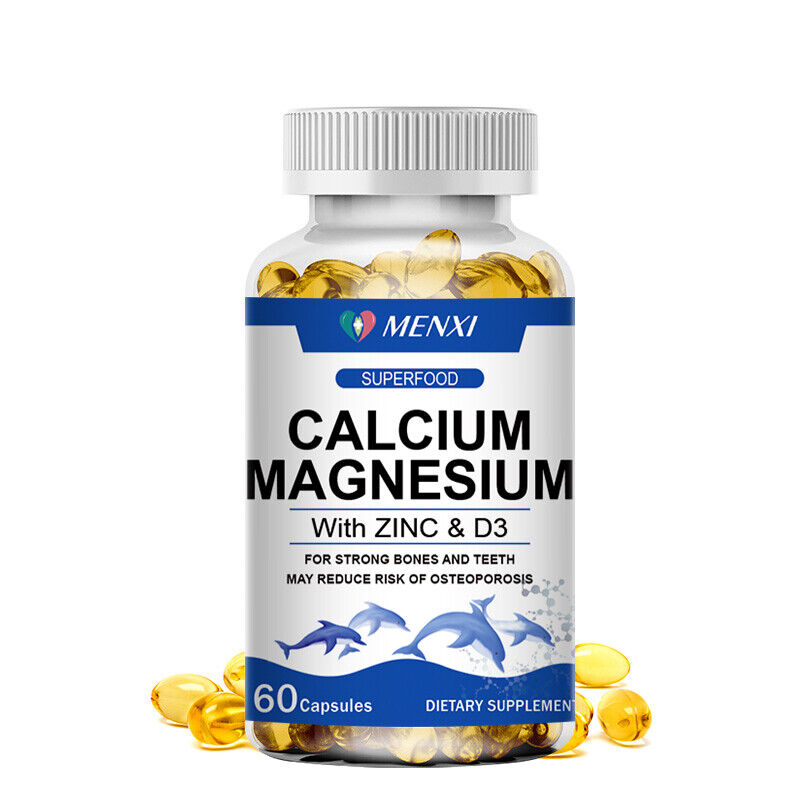 Magnesium Zinc Calcium Complex Supplement 60/120 capsules High bsorption 1425MG