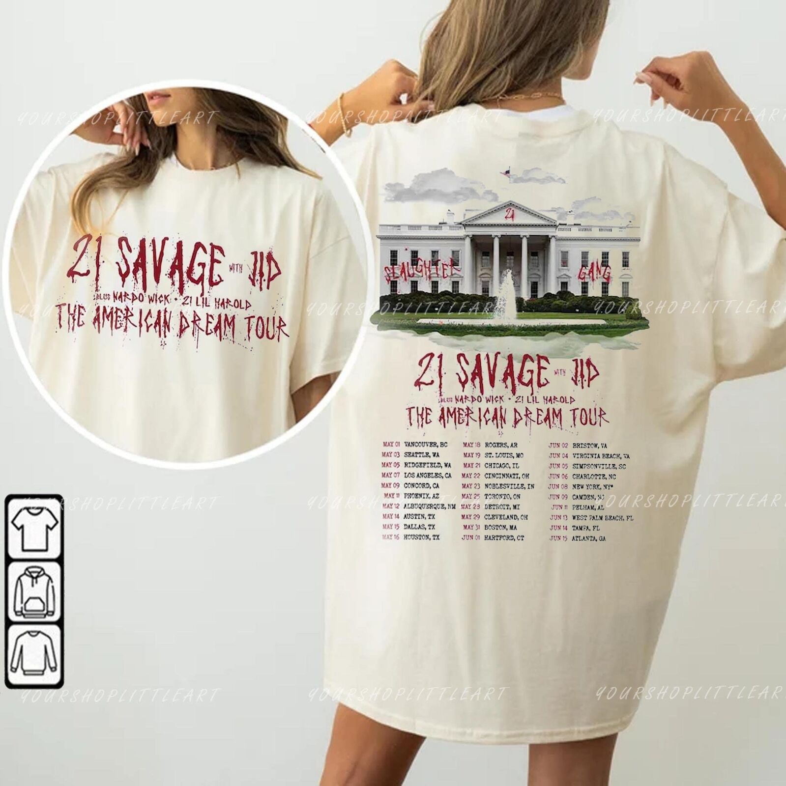 Vintage 21 Savage Tour 2024 Merch  21 Savage Tour 2024 Sweatshirt  The American