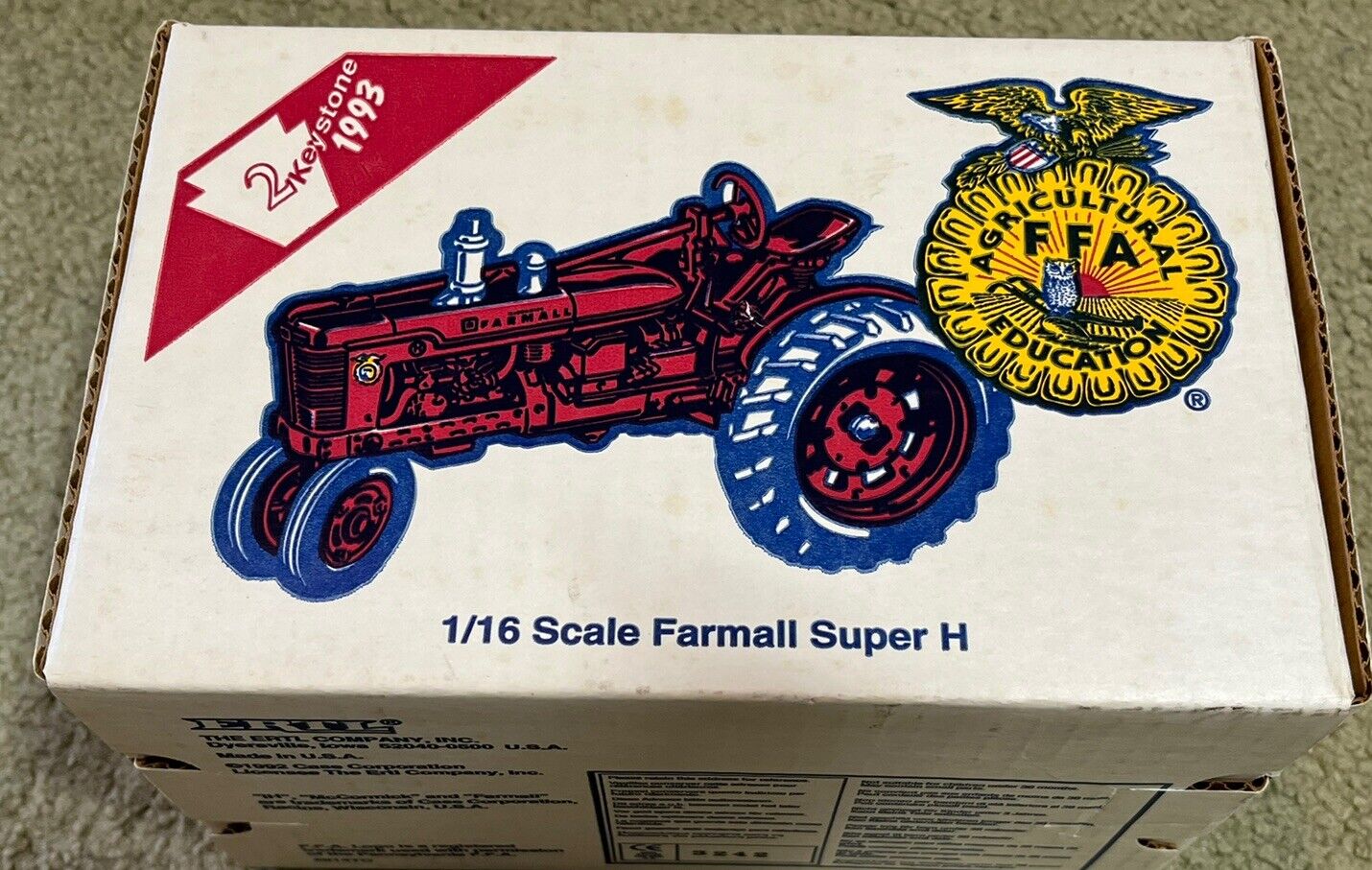 ERTL Farmall Super M-TA Tractor PA Keystone 1993 FFA Edition 1/16 New in Box # 2
