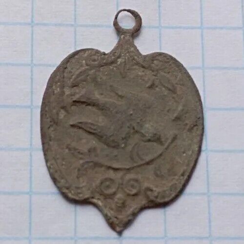 Extremely Ancient Authentic Viking Kievan Rus Amulet bronze pendant with a bird