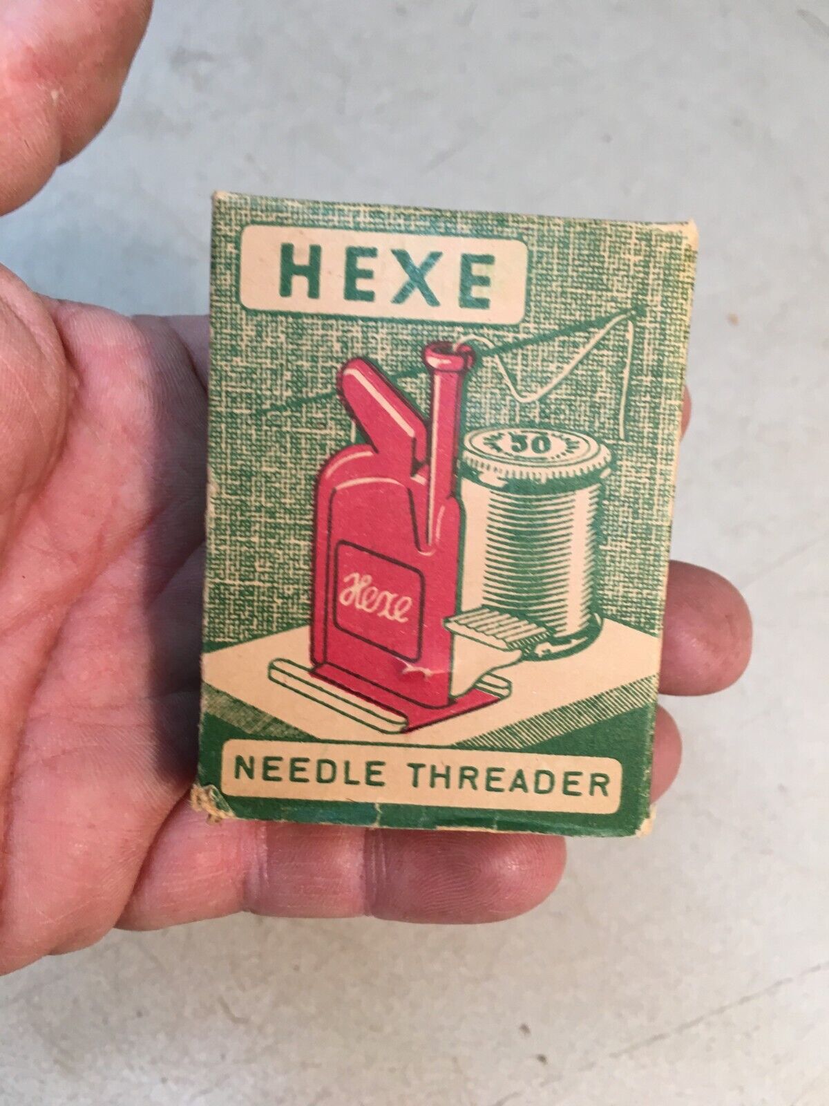 Vintage Made in Germany  Hexe Needle Threader in original box