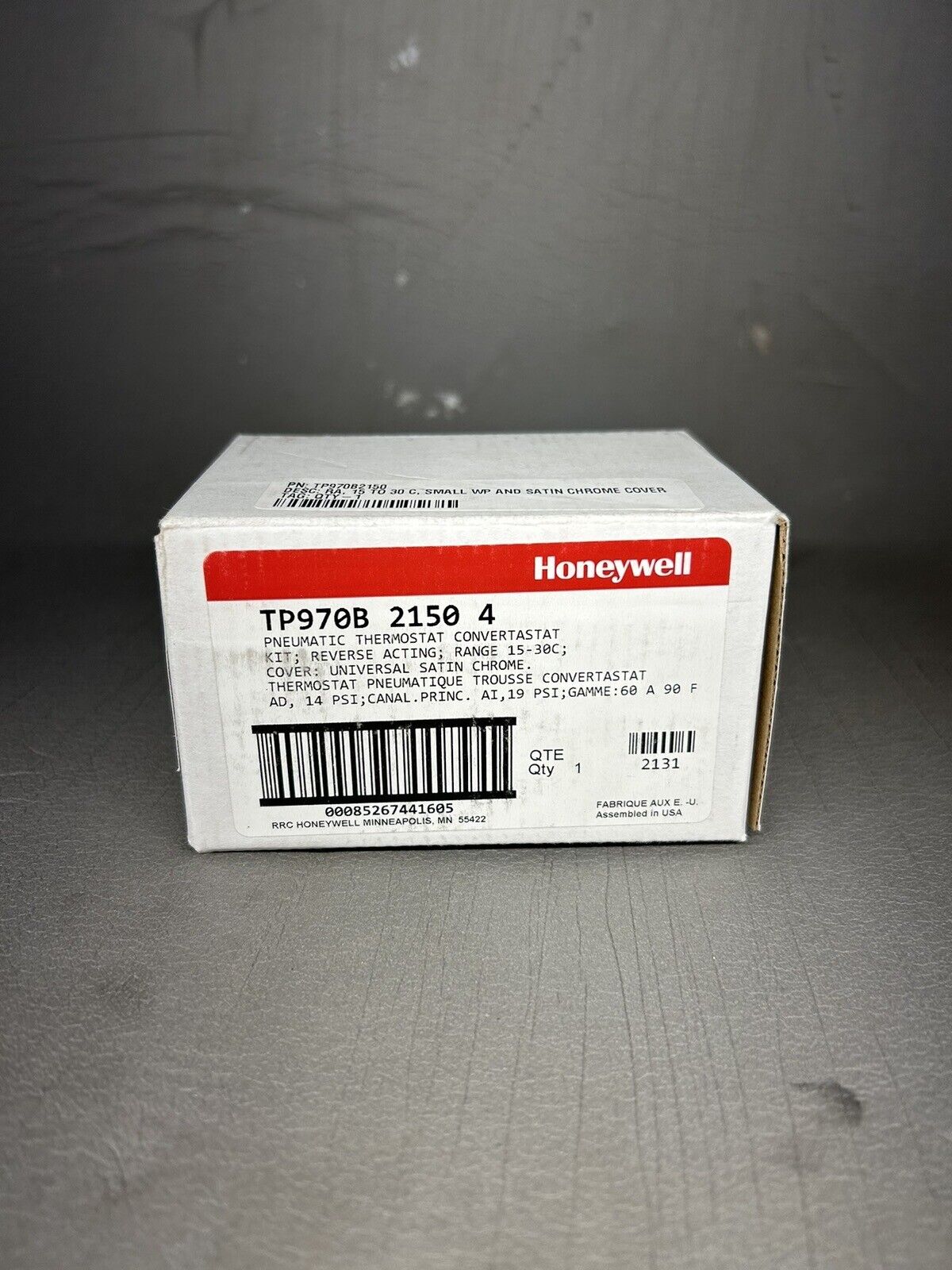 Honeywell TP970B 2150 4 Pneumatic Thermostat