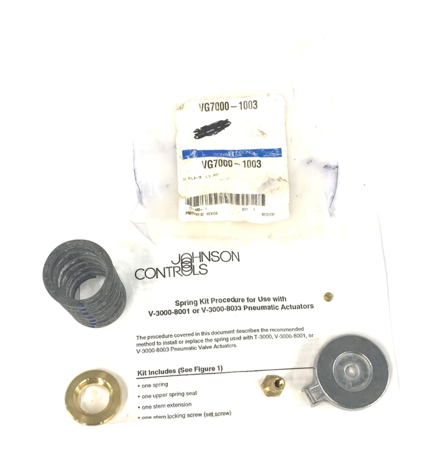 Johnson Controls Actuator Spring Kit 9-13 PSI V-3000 VG7000-1003 NOS