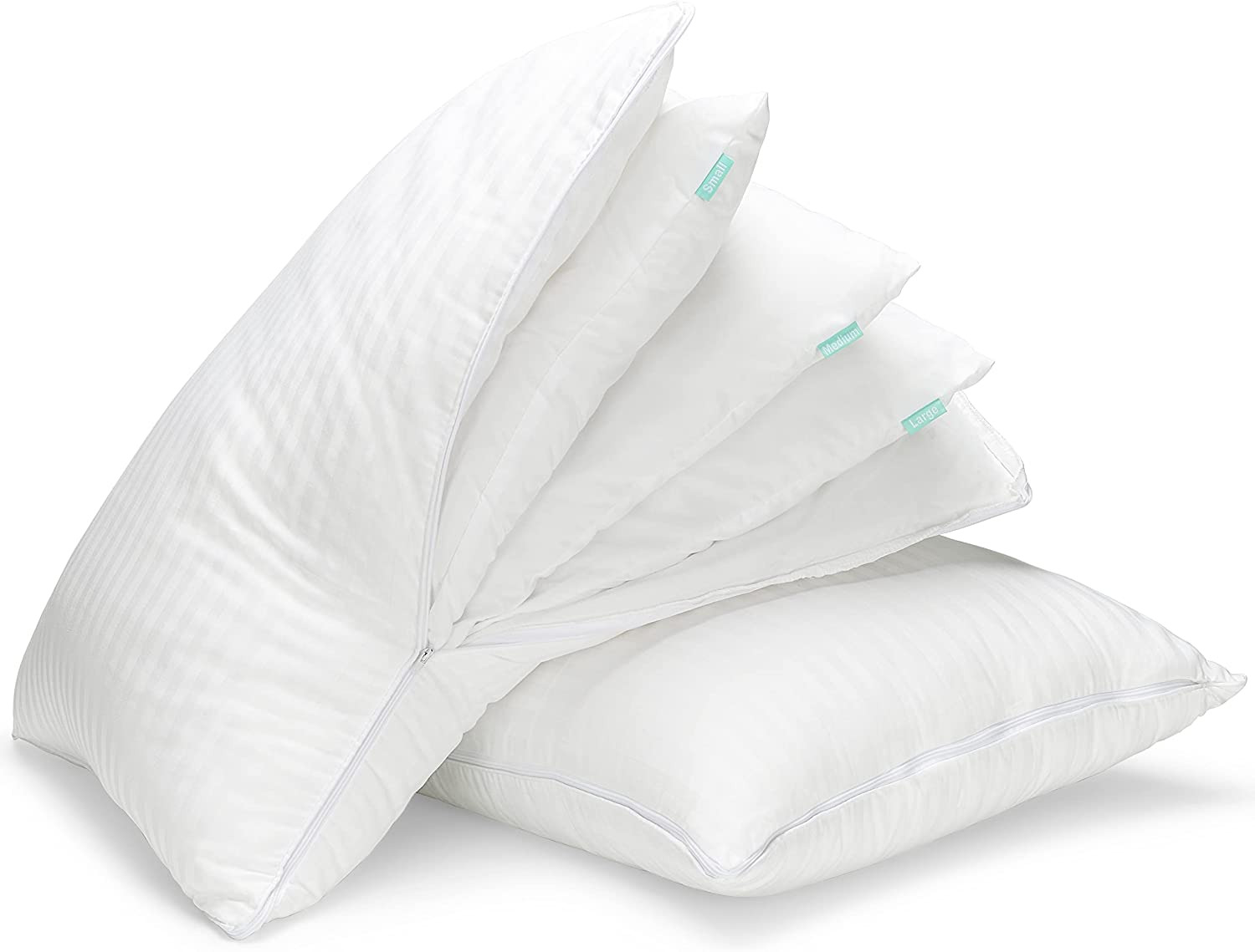 Adjustable Layer Pillows for Sleeping - Set of 2, Cooling, Luxury Pillows for Ba