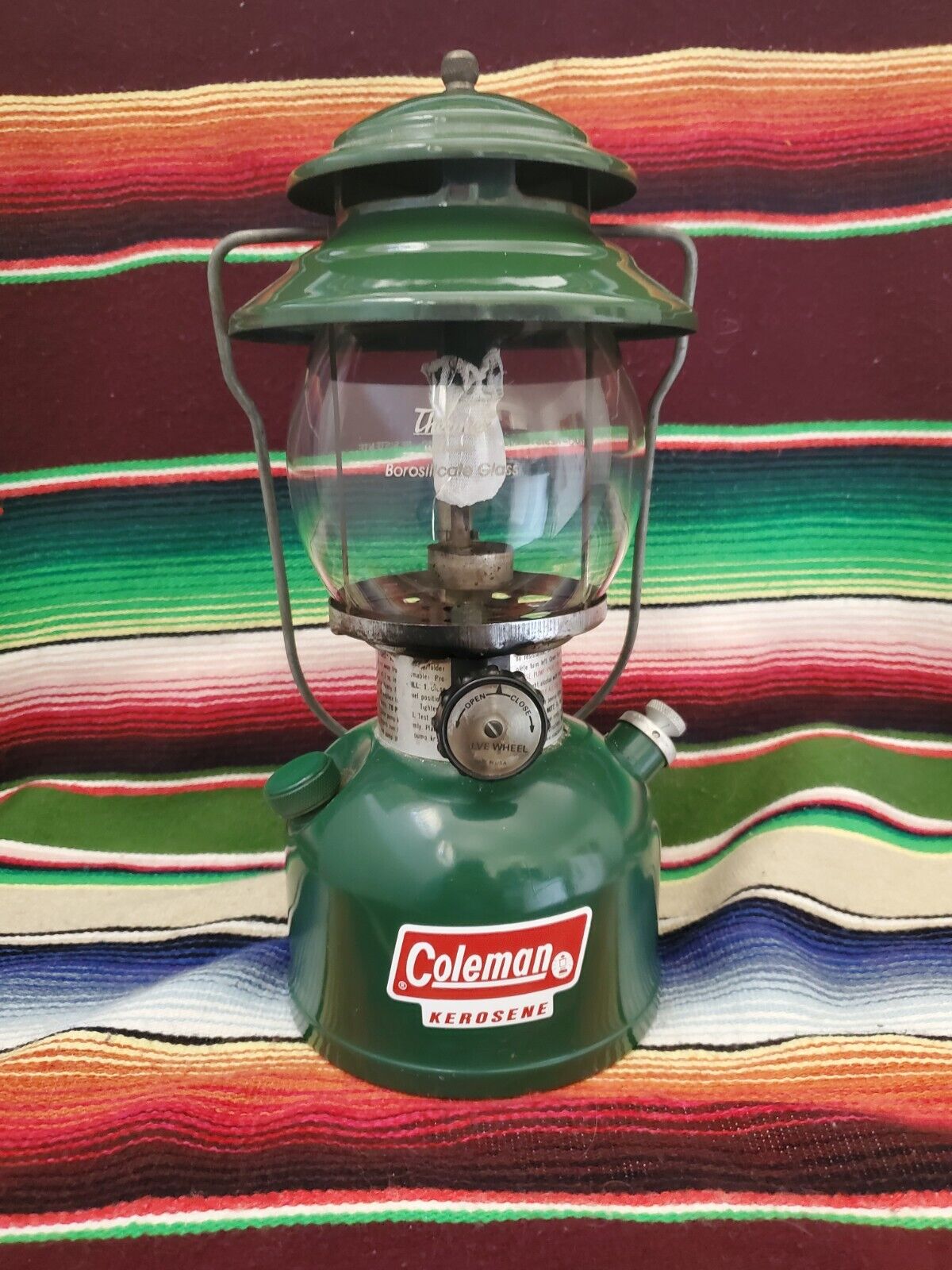 Coleman Model  201A Kerosene  Lantern 8-79 Green Color