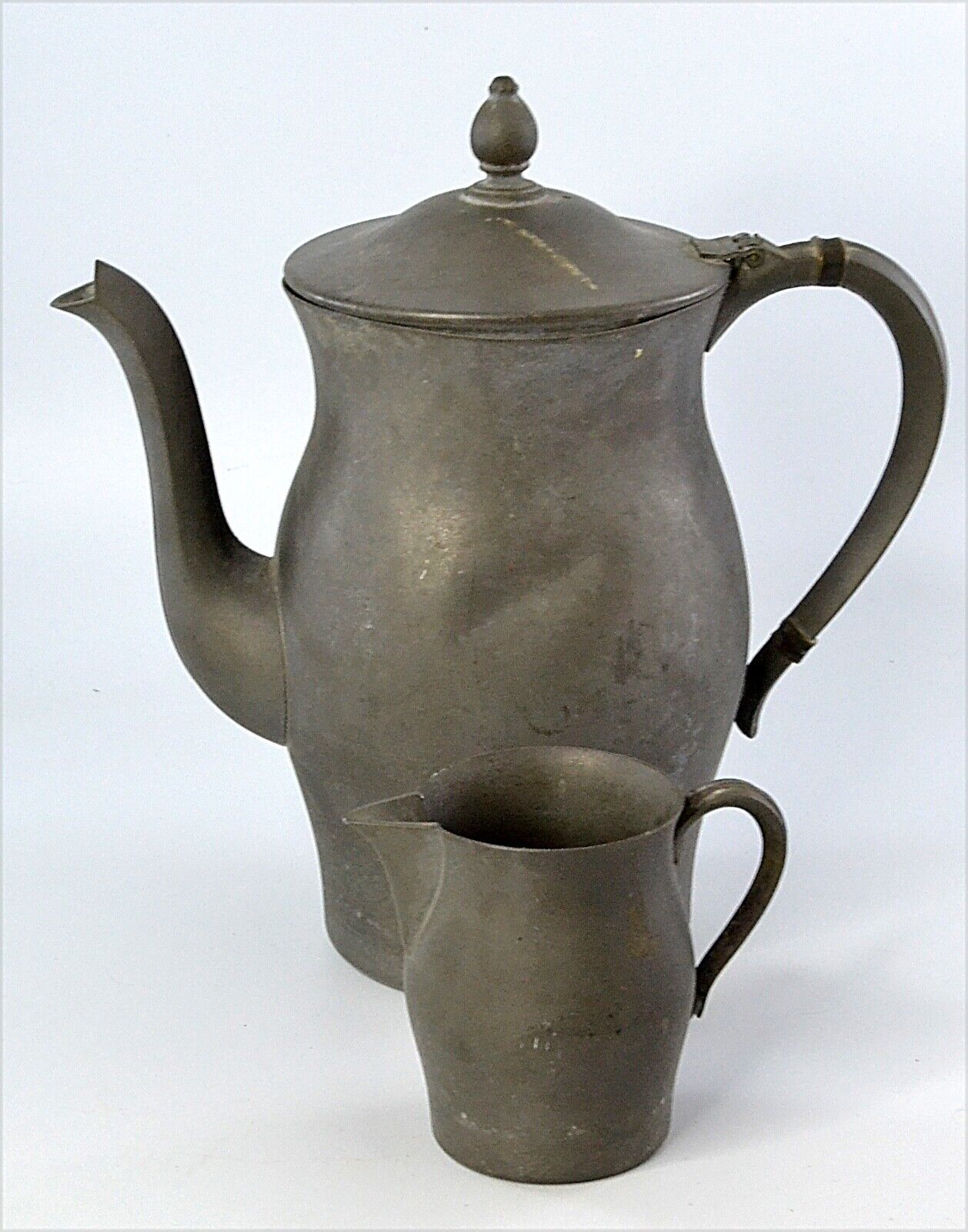  EARLY PRIMITIVE Tea Pot and Creamer , 8 1/2\