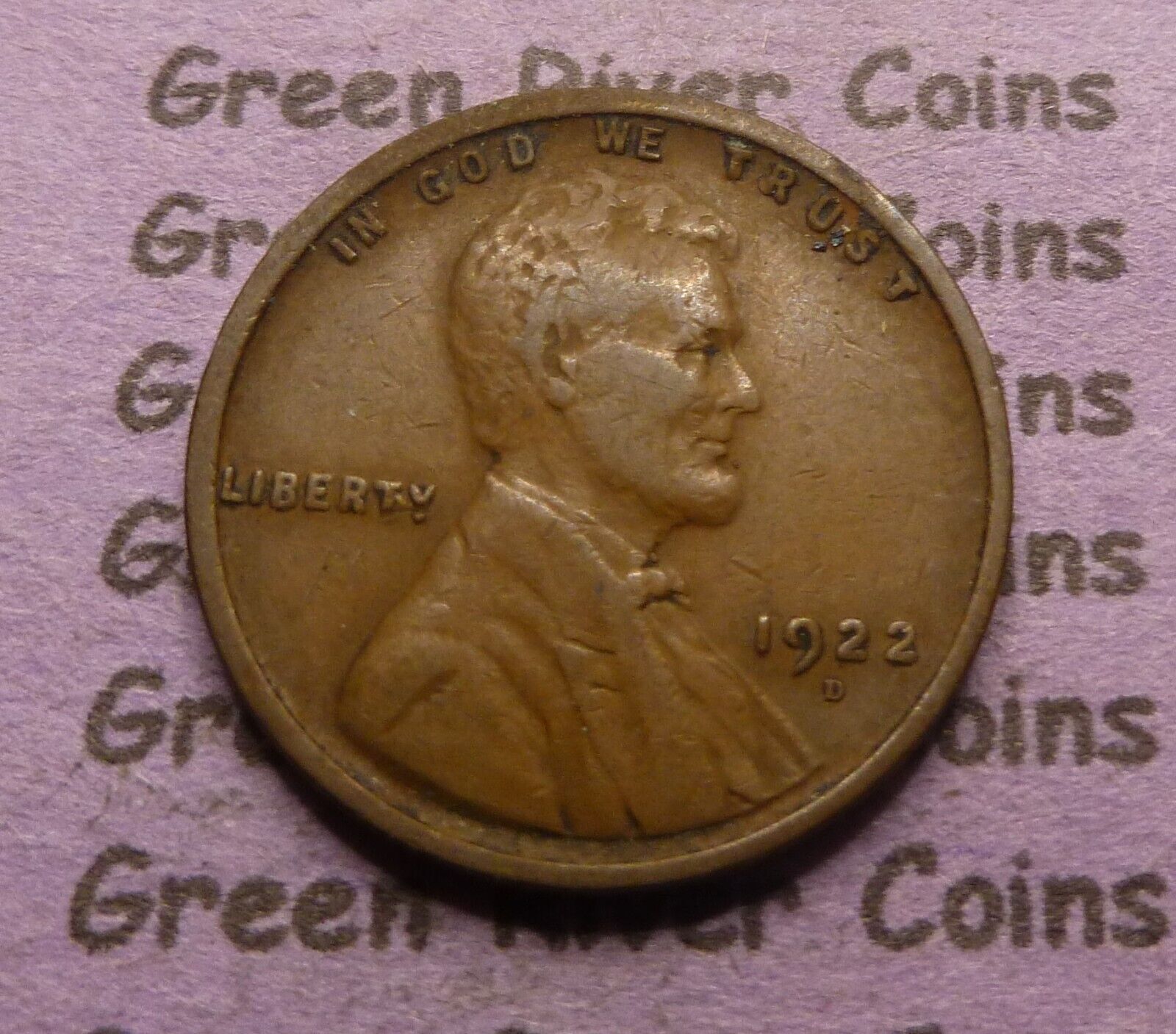 1922d  Lincoln Cent    M24#J24-22d  beautiful High Grade Coin   Semi Key