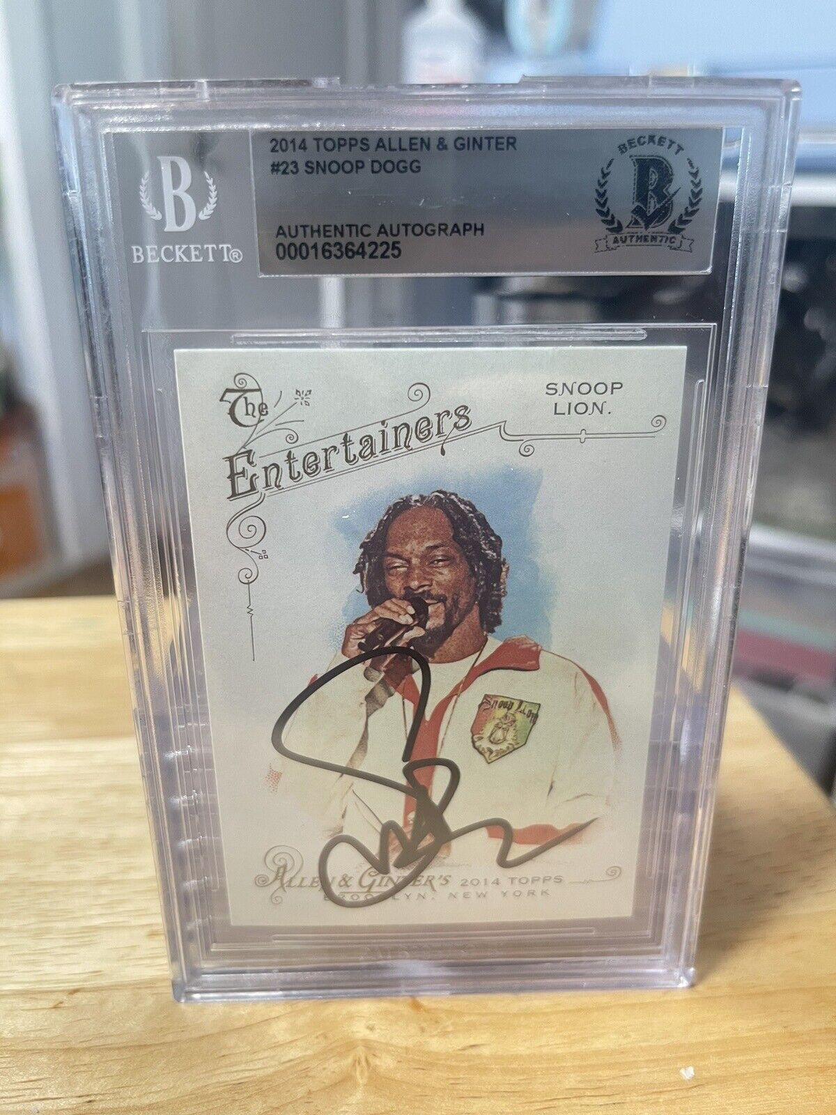SNOOP DOGG LION SIGNED 2014 ALLEN & GINTER #23 AUTO SIGNED BECKETT BGS SLABBED F