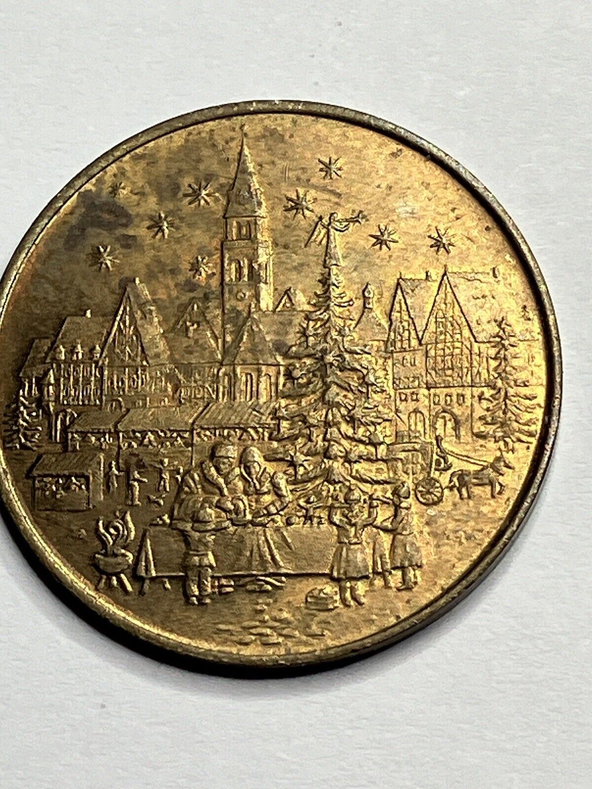 Rare Weihnachten Token 1979 Vintage German Christmas Market New Years Coin #sg2
