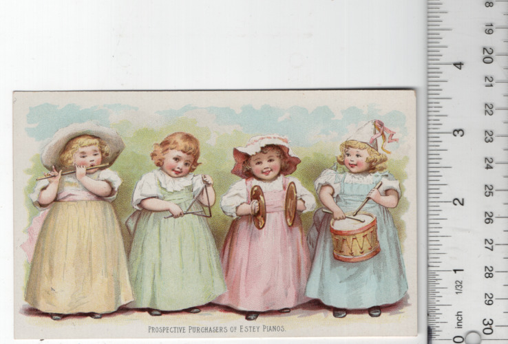 Estey Pianos Children\'s Band Victorian Trade Card 3\