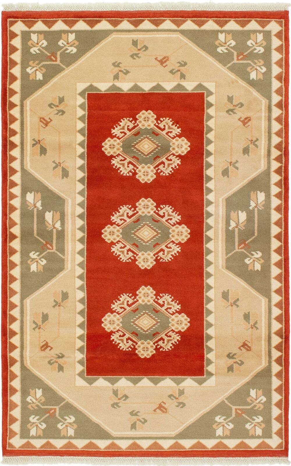 Vintage Hand-Knotted Area Rug 3\'11\