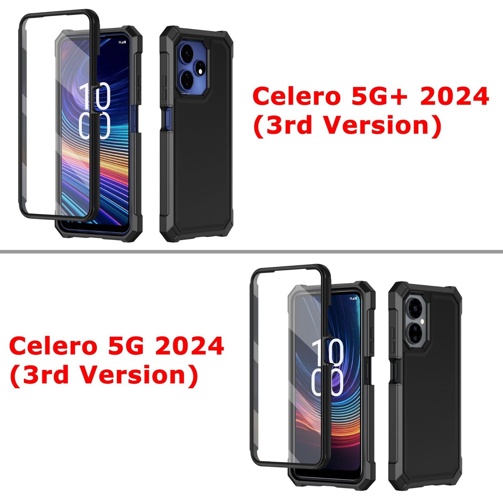 For Boost Celero 5G/5G Plus 2024 Case Full Body Cover+Built-in Screen Protector